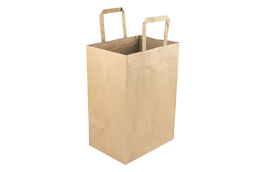 Bolsa Asa Plana 24+17x34cm 100gr Kraft, 250uds