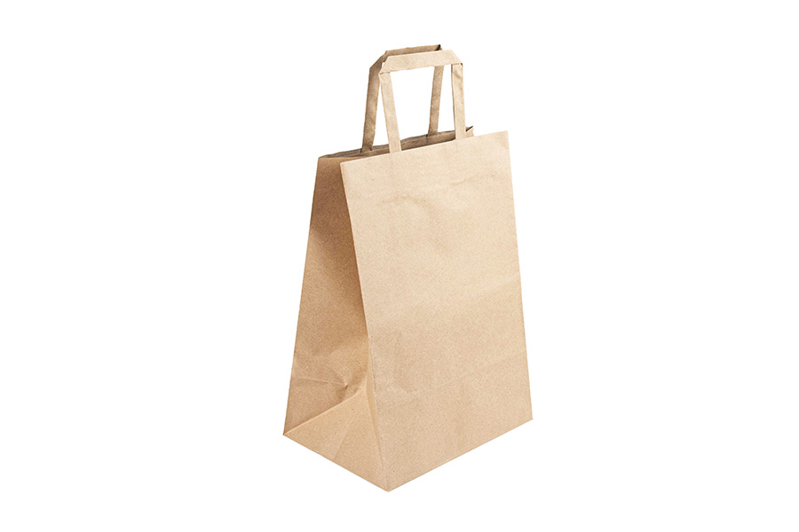 Bolsa Asa Plana 24+17x34cm 100gr Kraft, 250uds