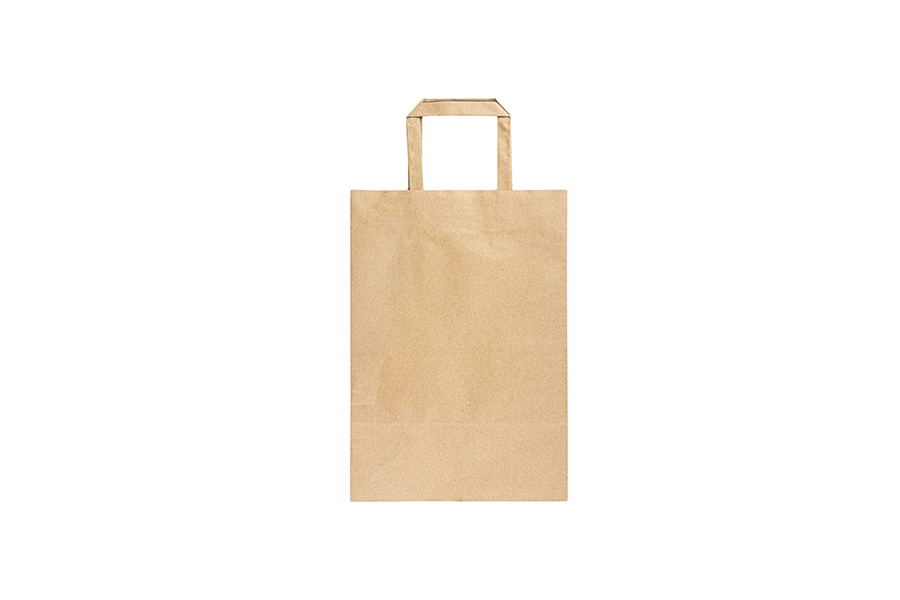 Bolsa Asa Plana 24+17x34cm 100gr Kraft, 250uds