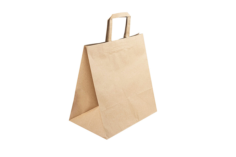 Bolsa Asa Plana 31+21x34cm 100gr Kraft, 250uds