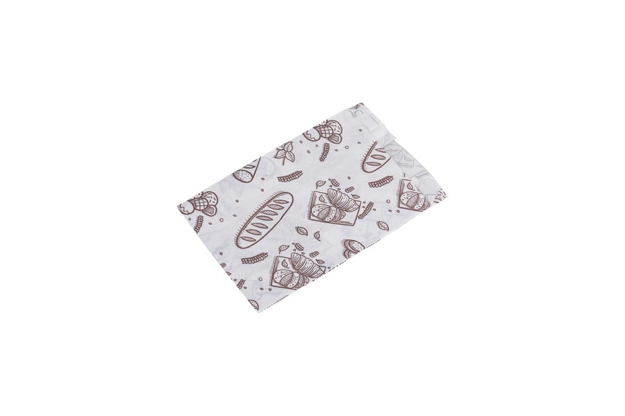 Bolsa Papel 12+6x20cm 40gr Blanco Deco. Bakery, 1.000uds