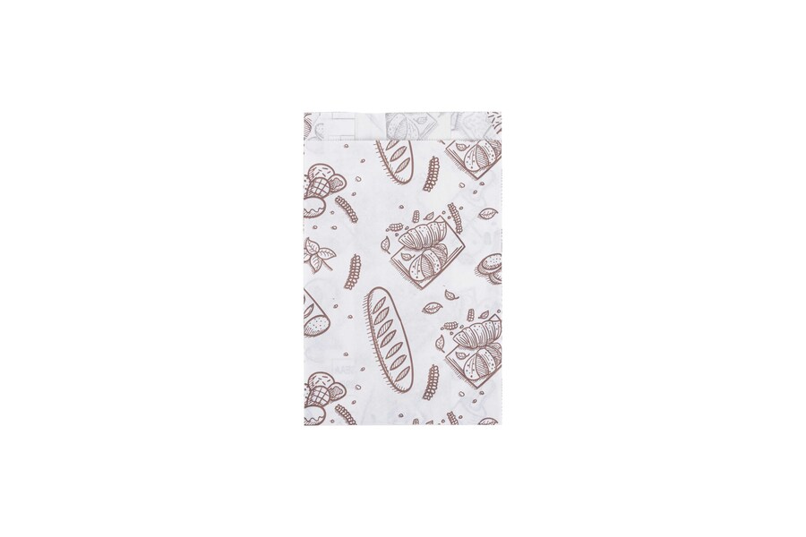 Bolsa Papel 12+6x20cm 40gr Blanco Deco. Bakery, 1.000uds
