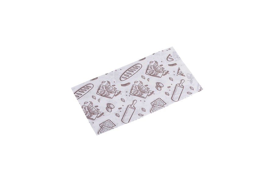 Bolsa Papel 14+7x24cm 40gr Blanco Deco. Bakery, 1.000uds