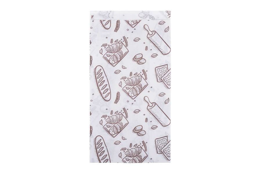 Bolsa Papel 14+7x24cm 40gr Blanco Deco. Bakery, 1.000uds