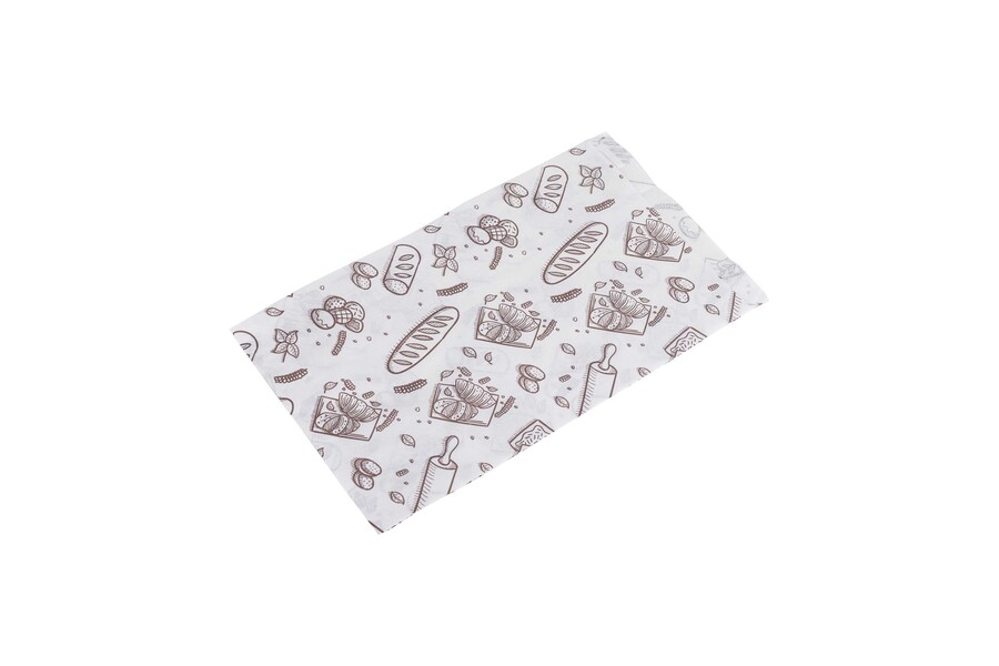 Bolsa Papel 18+7x32cm 40gr Blanco Deco. Bakery, 1.000uds