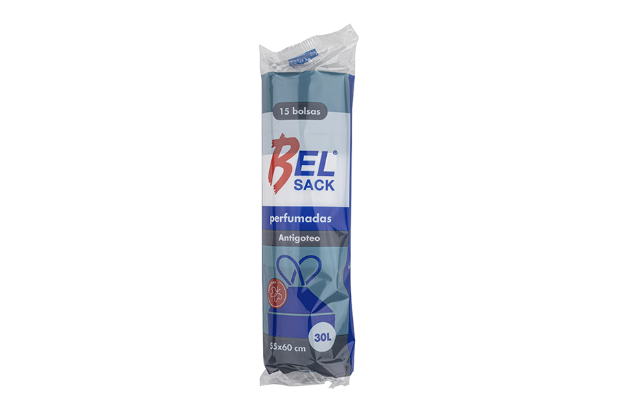 Bolsa Basura Autocierre 55x60cm G-65 Azul, 15uds 48 rollos