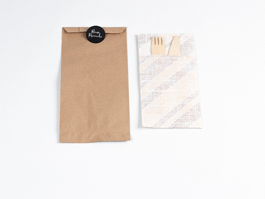 Bolsa Papel Portacubiertos 9x24cm Eco Nature, 1.000uds