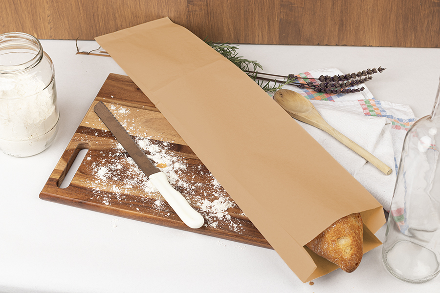 Bolsa Papel 14+7x50cm 35gr Kraft Verjurado Reciclado, 1.000uds