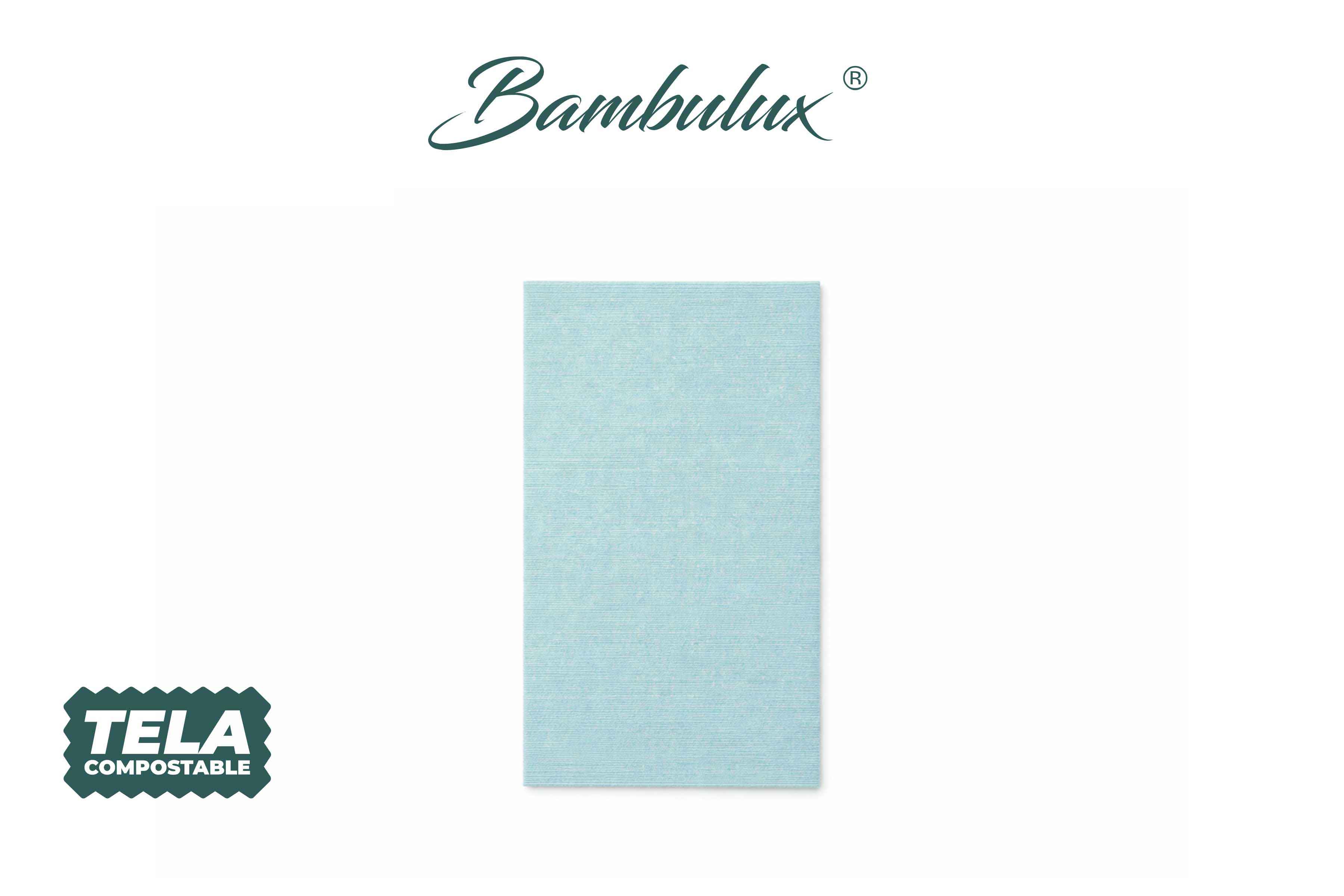 Servilletas Bambulux 30x48cm 1/4 Deco. Capri Agua Marina, 480uds
