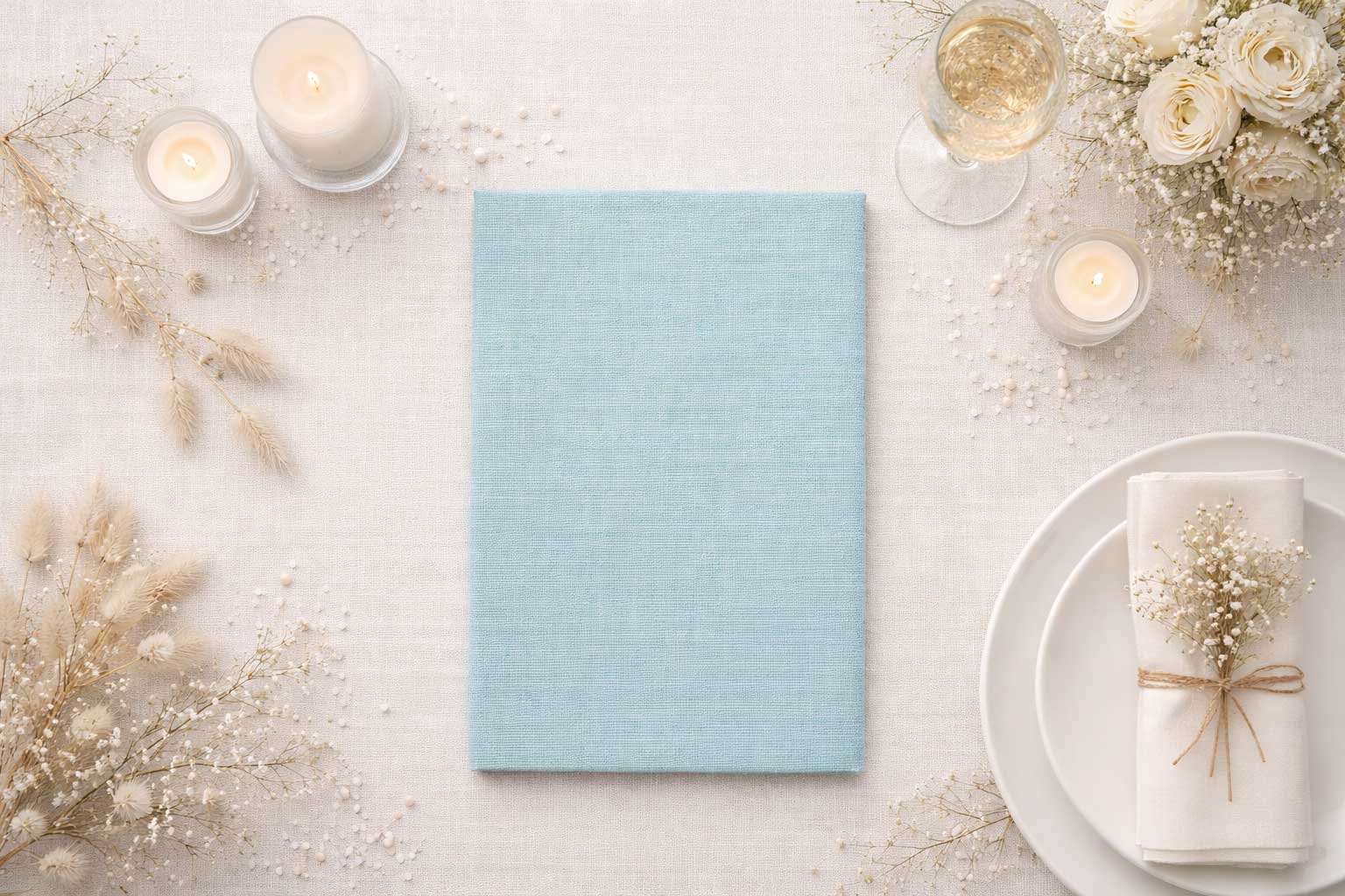 Servilletas Bambulux 30x48cm 1/4 Deco. Capri Agua Marina, 480uds