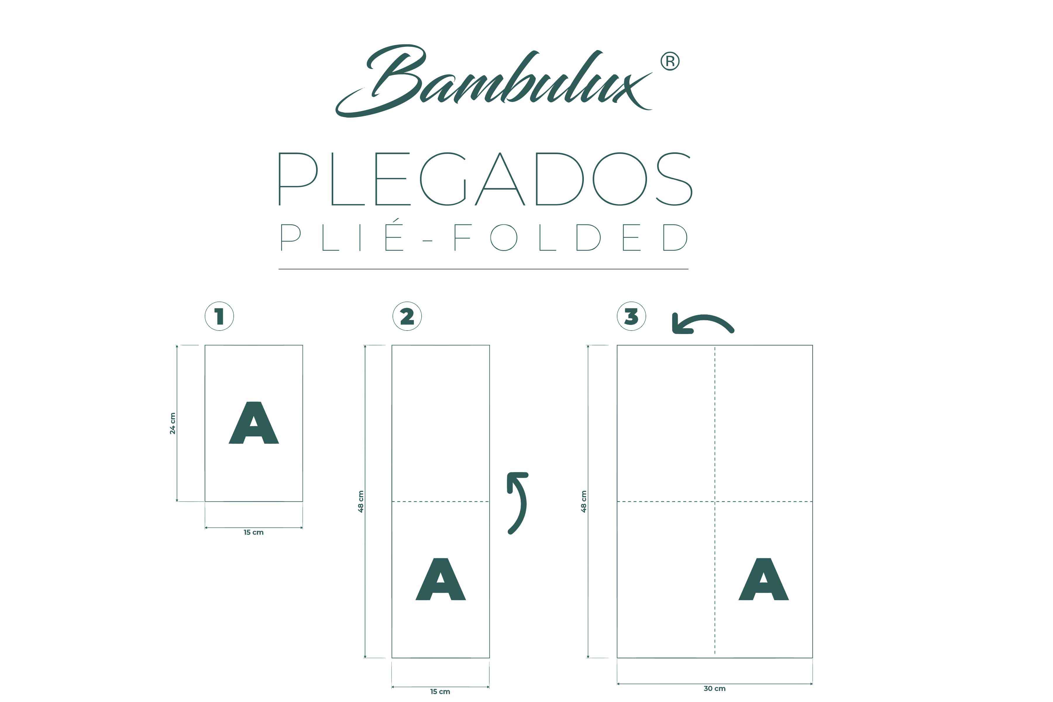 Servilletas Bambulux 30x48cm 1/4 Deco. Capri Gris, 480uds