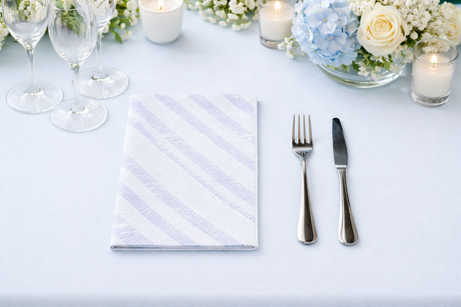 Servilletas Bambulux 30x48cm 1/4 Deco. Marea Azul, 480uds