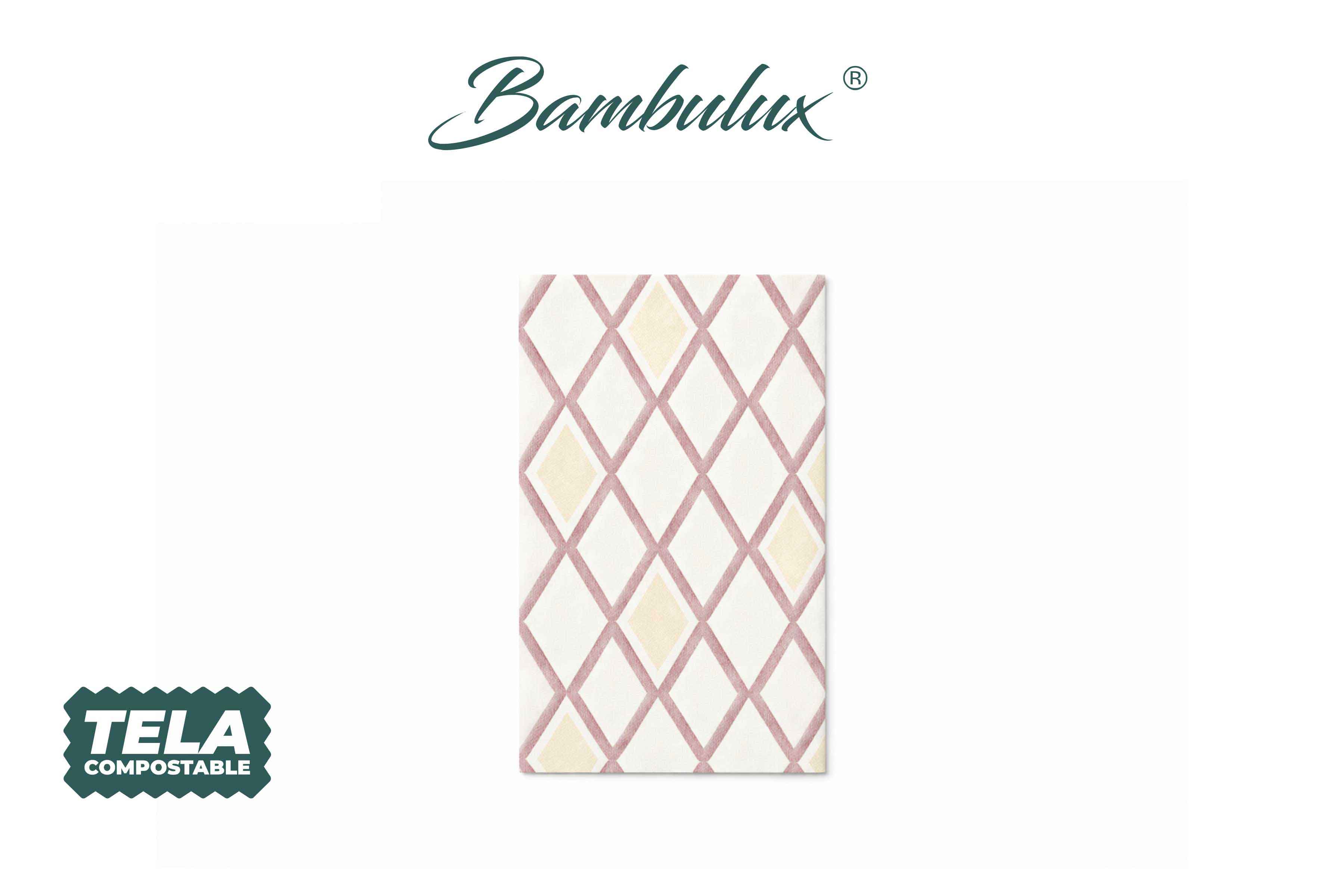Servilletas Bambulux 30x48cm 1/4 Deco. Tresmall Burdeos, 480uds
