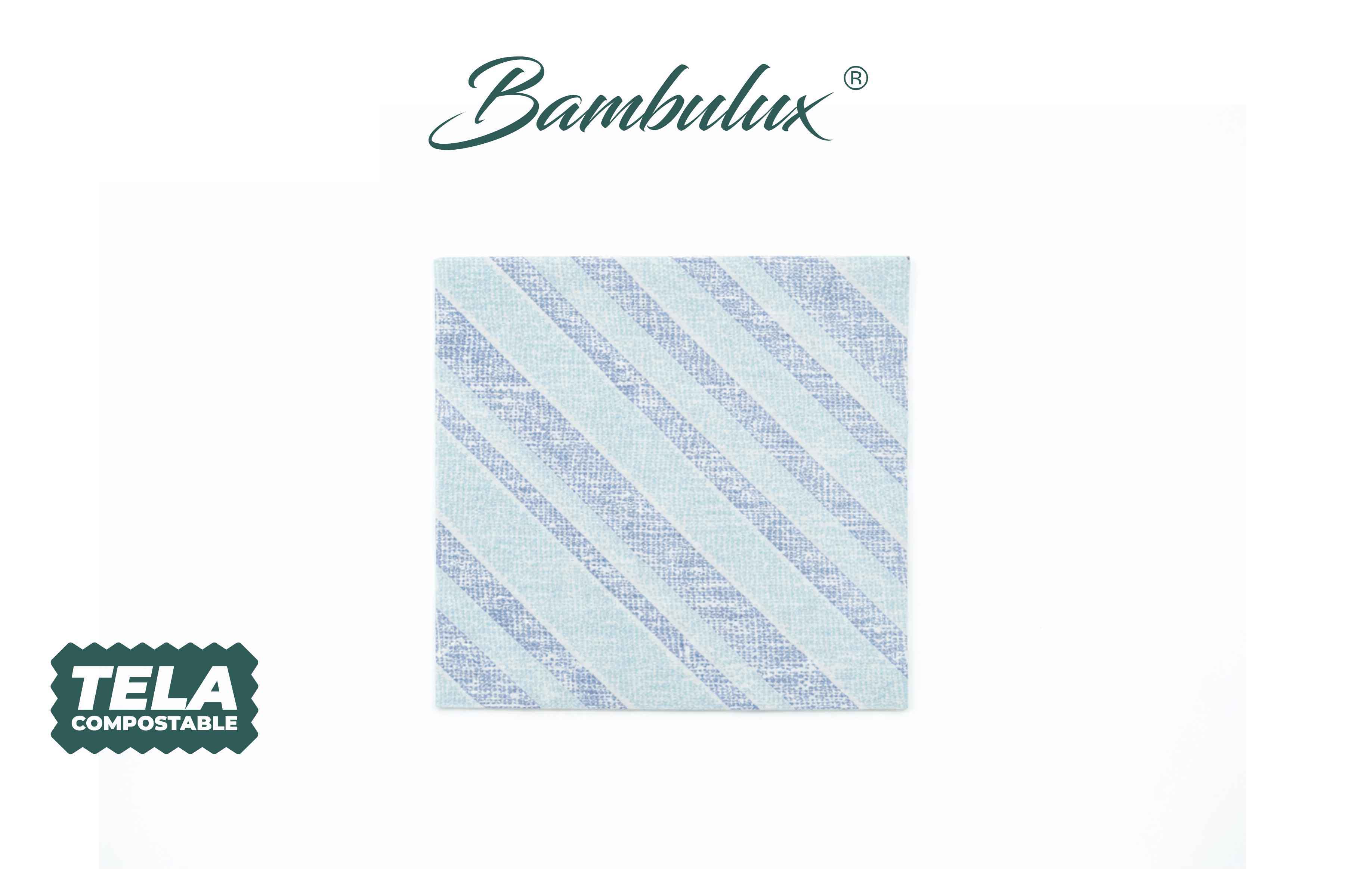 Servilletas Bambulux 40x40cm Deco. Marea Azul, 480uds