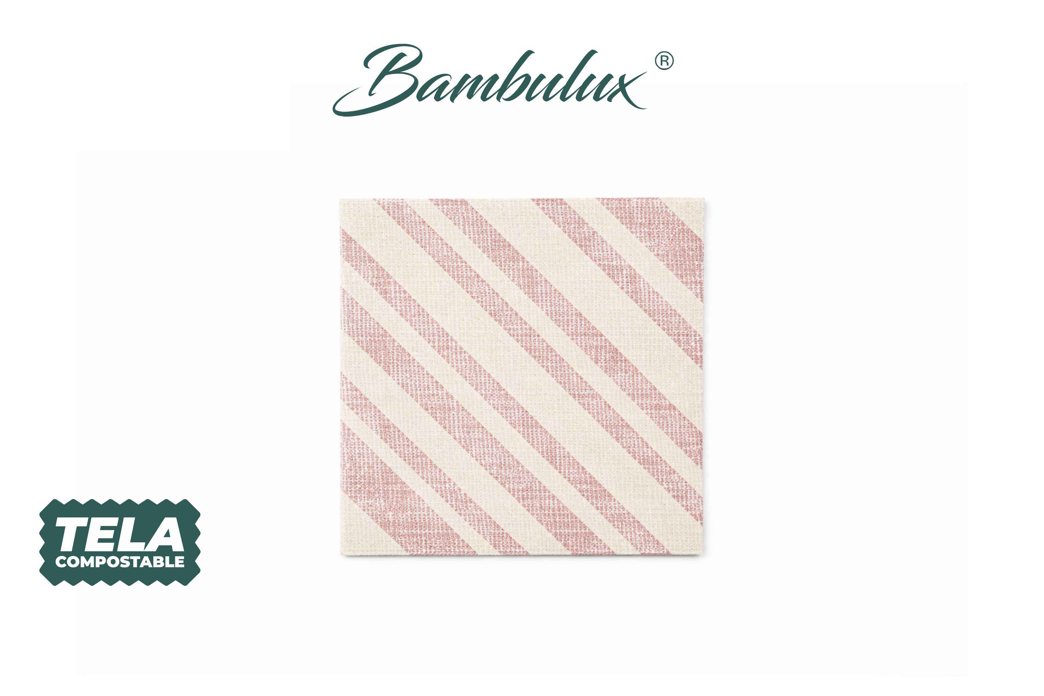 Servilletas Bambulux 40x40cm Deco. Marea Burdeos, 480uds