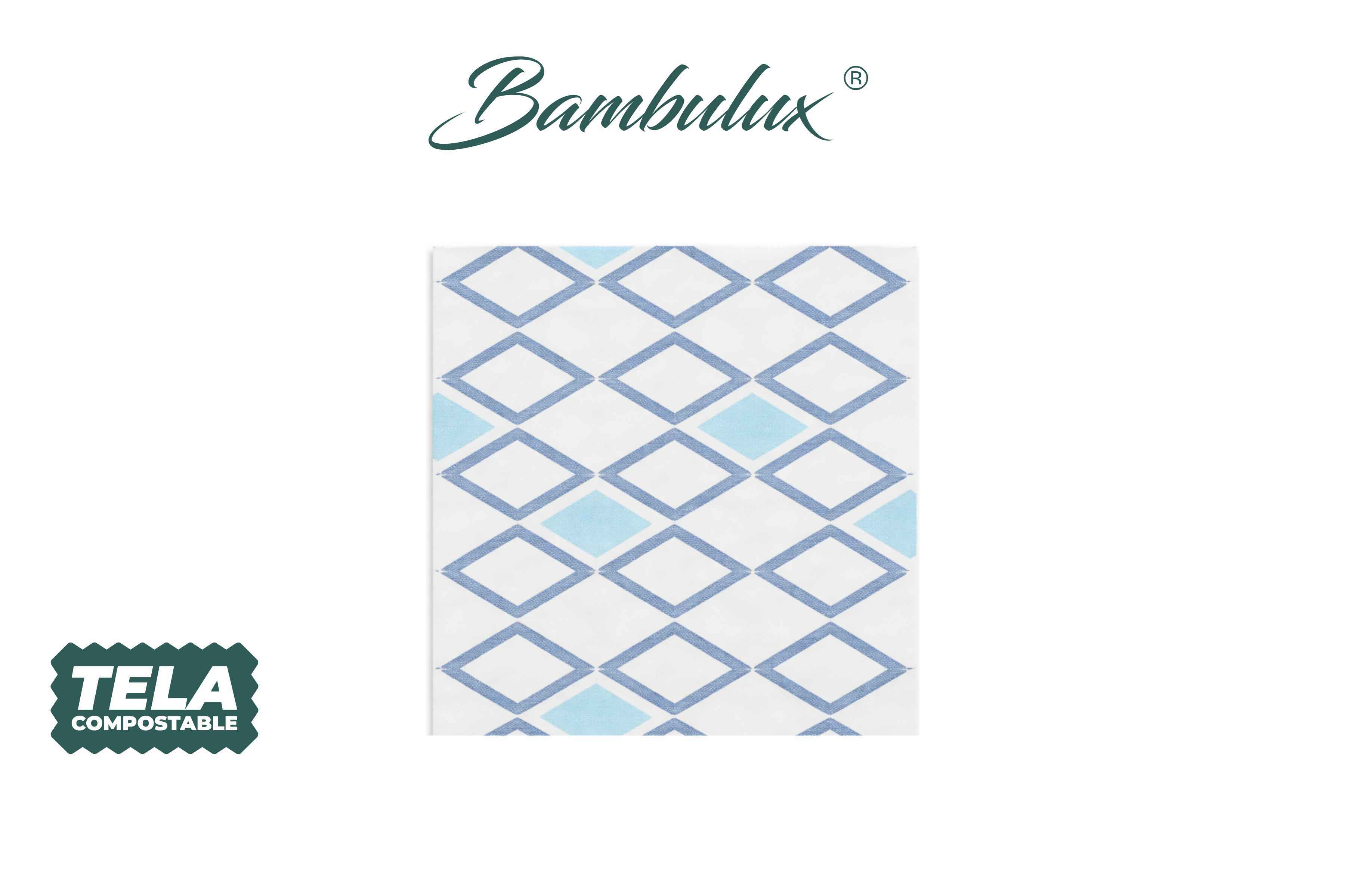 Servilletas Bambulux 40x40cm Deco. Tresmall Azul, 480uds