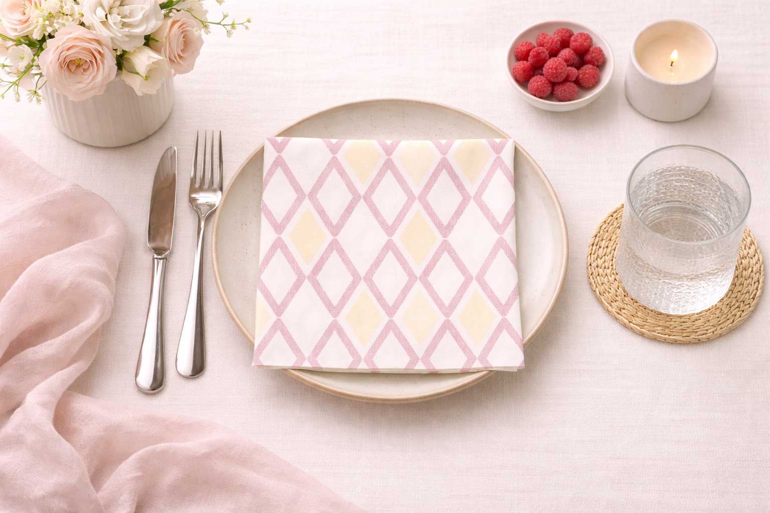 Servilletas Bambulux 40x40cm Deco. Tresmall Burdeos, 480uds