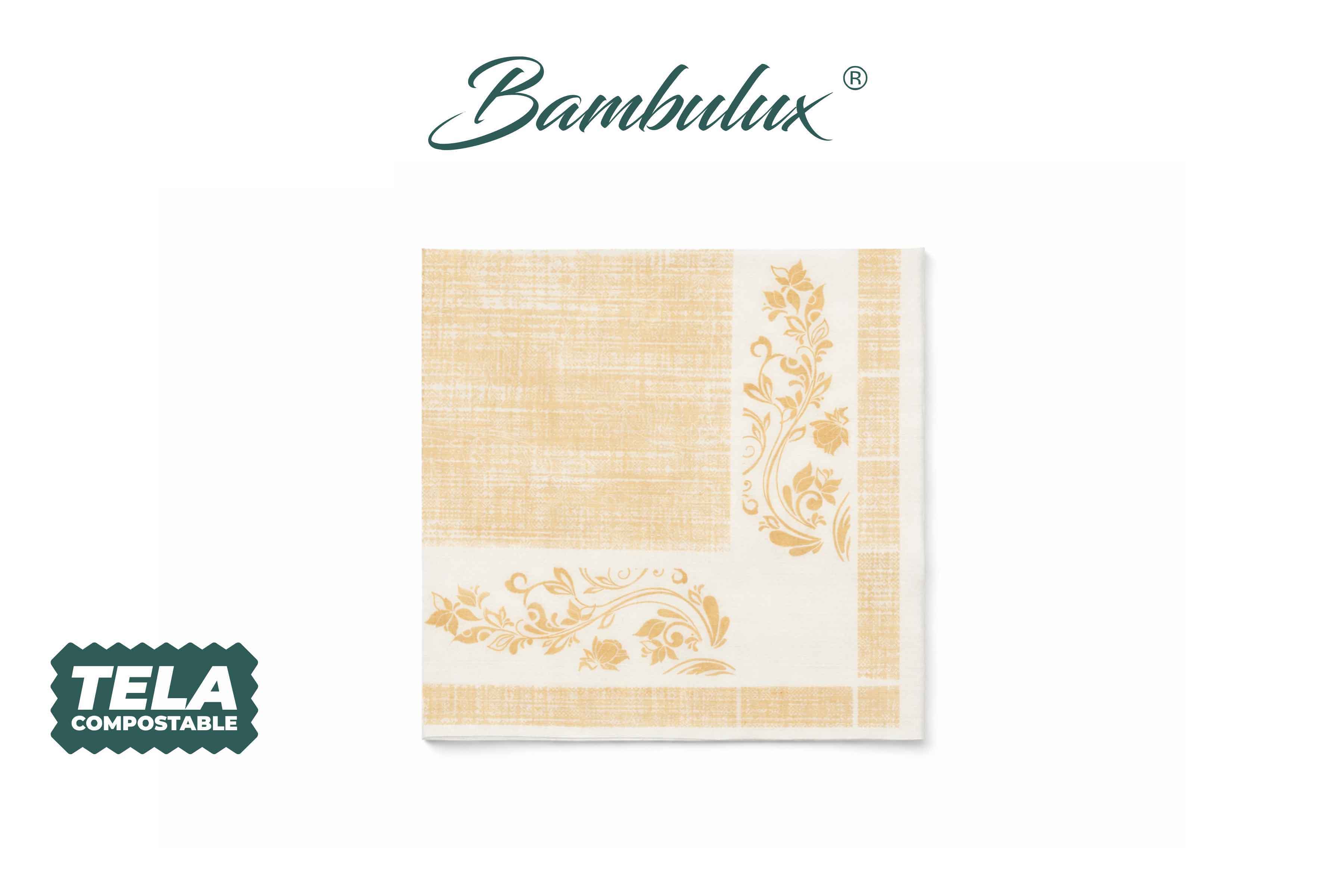 Servilletas Bambulux 40x40cm Deco. Venecia Melocotón, 480uds