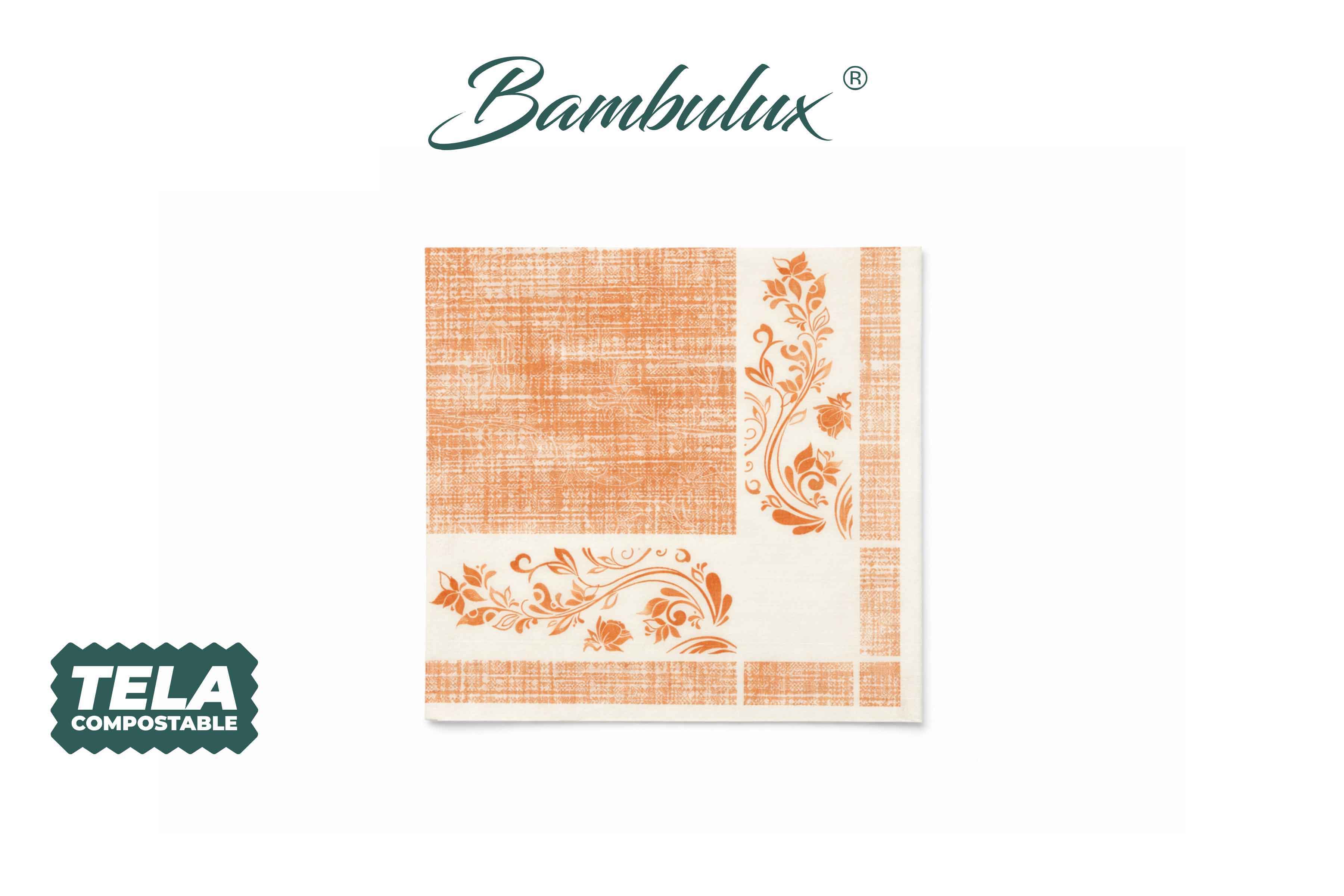 Servilletas Bambulux 40x40cm Deco. Venecia Terra, 480uds