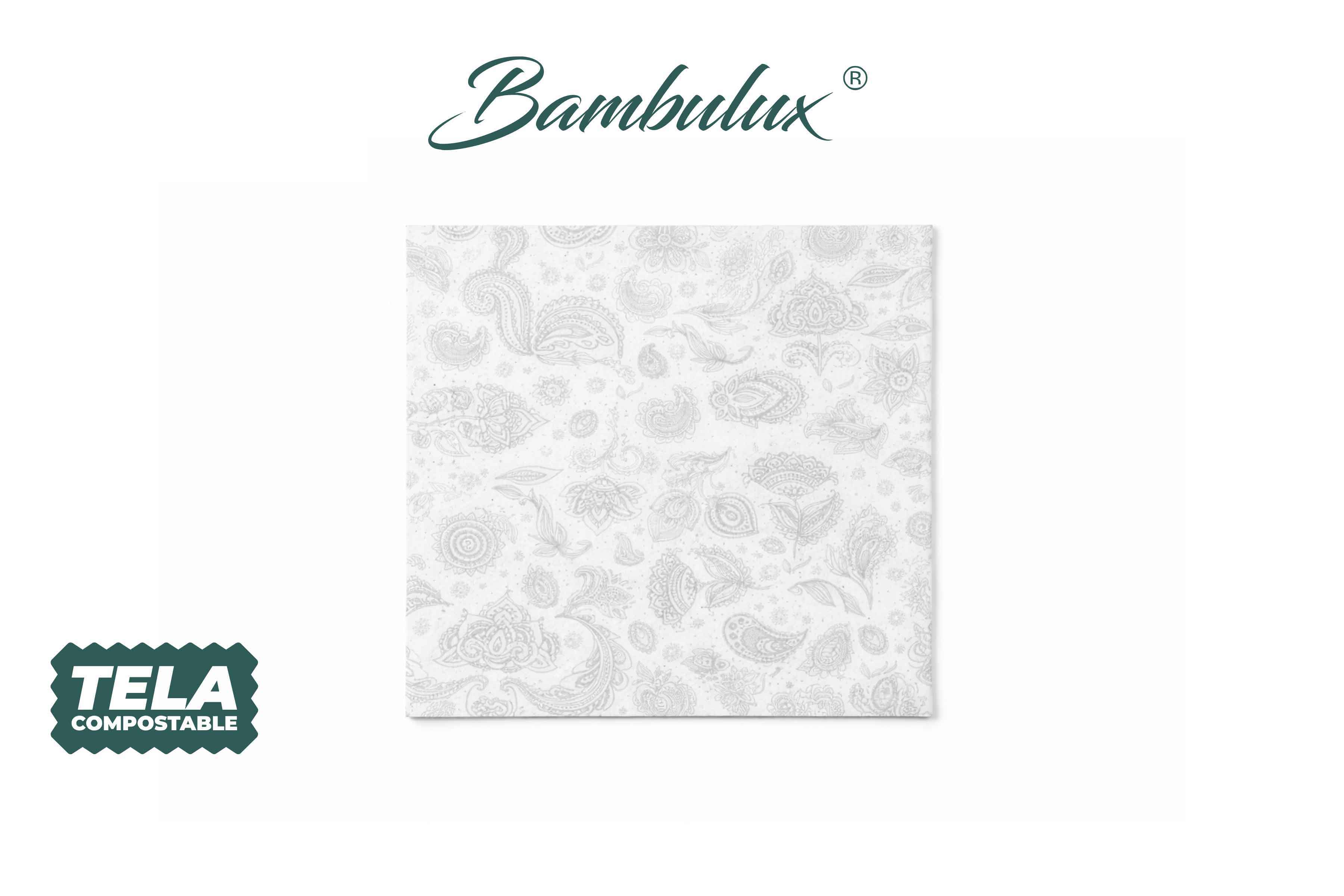 Servilletas Bambulux 40x40cm Deco. Yakarta Gris, 480uds