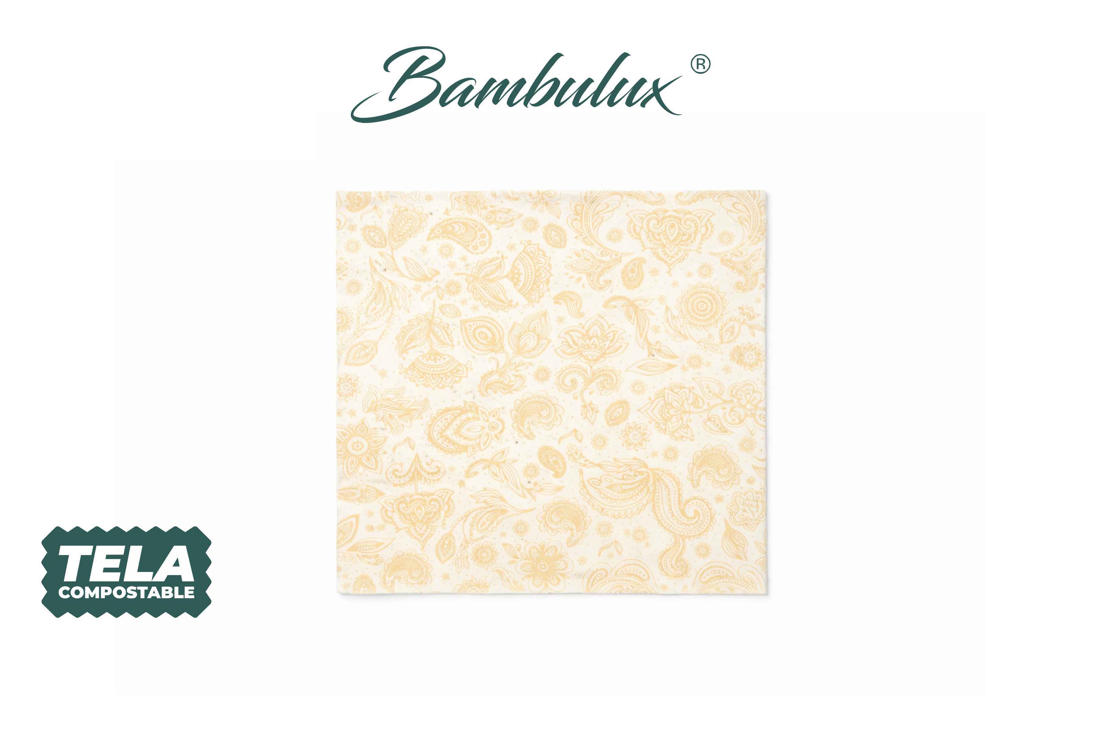Servilletas Bambulux 40x40cm Deco. Yakarta Melocotón, 480uds