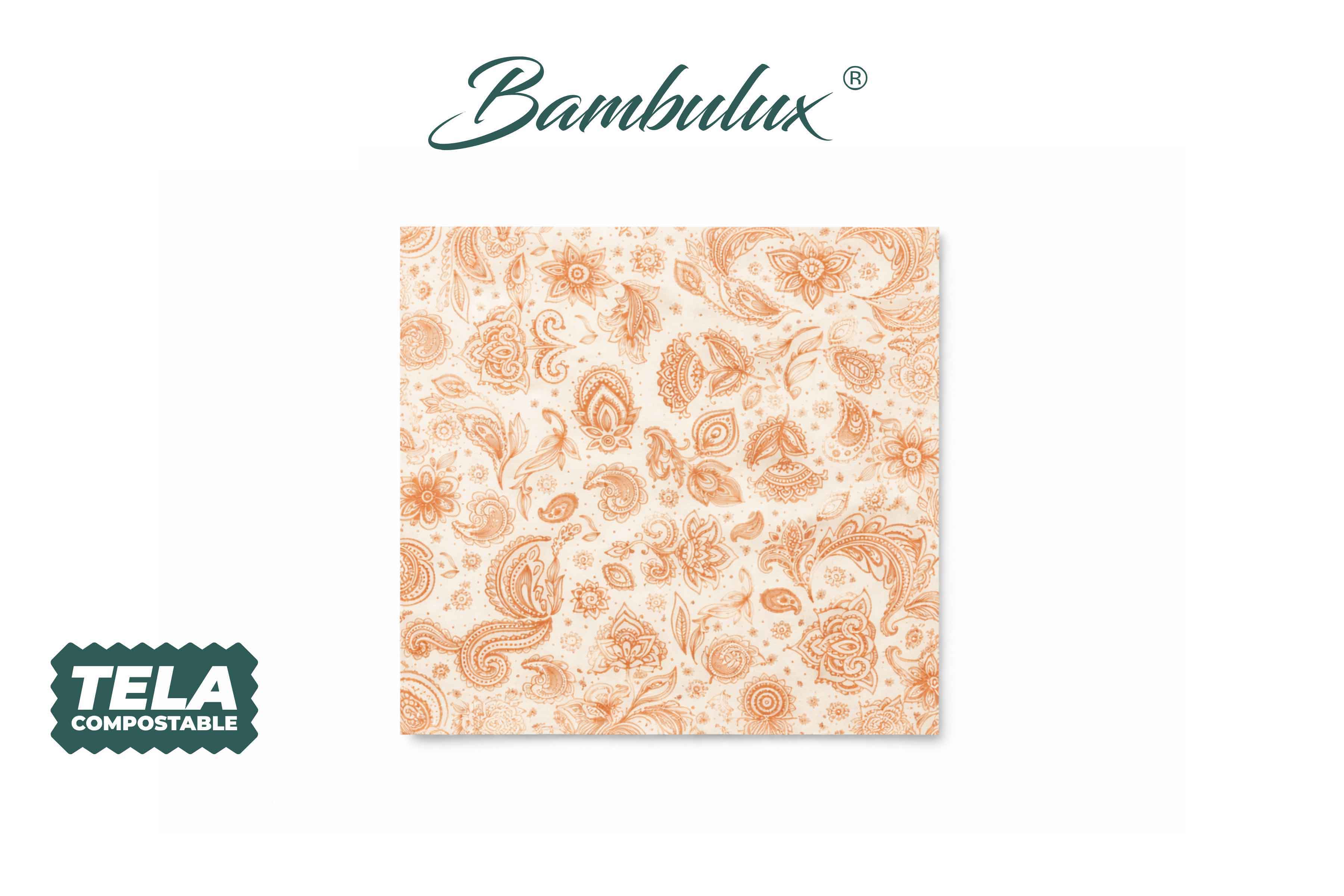 Servilletas Bambulux 40x40cm Deco. Yakarta Terra, 480uds