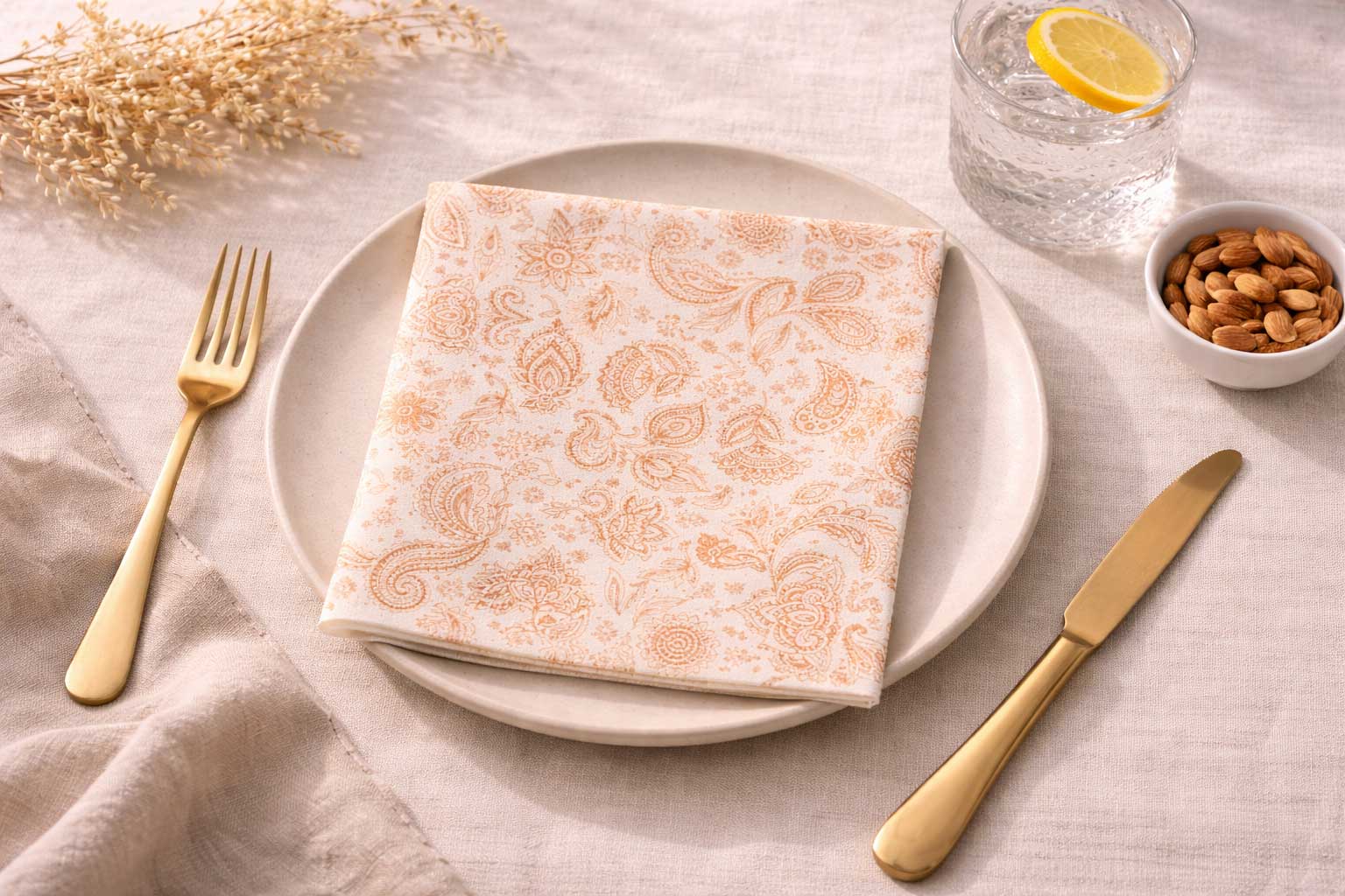 Servilletas Bambulux 40x40cm Deco. Yakarta Terra, 480uds