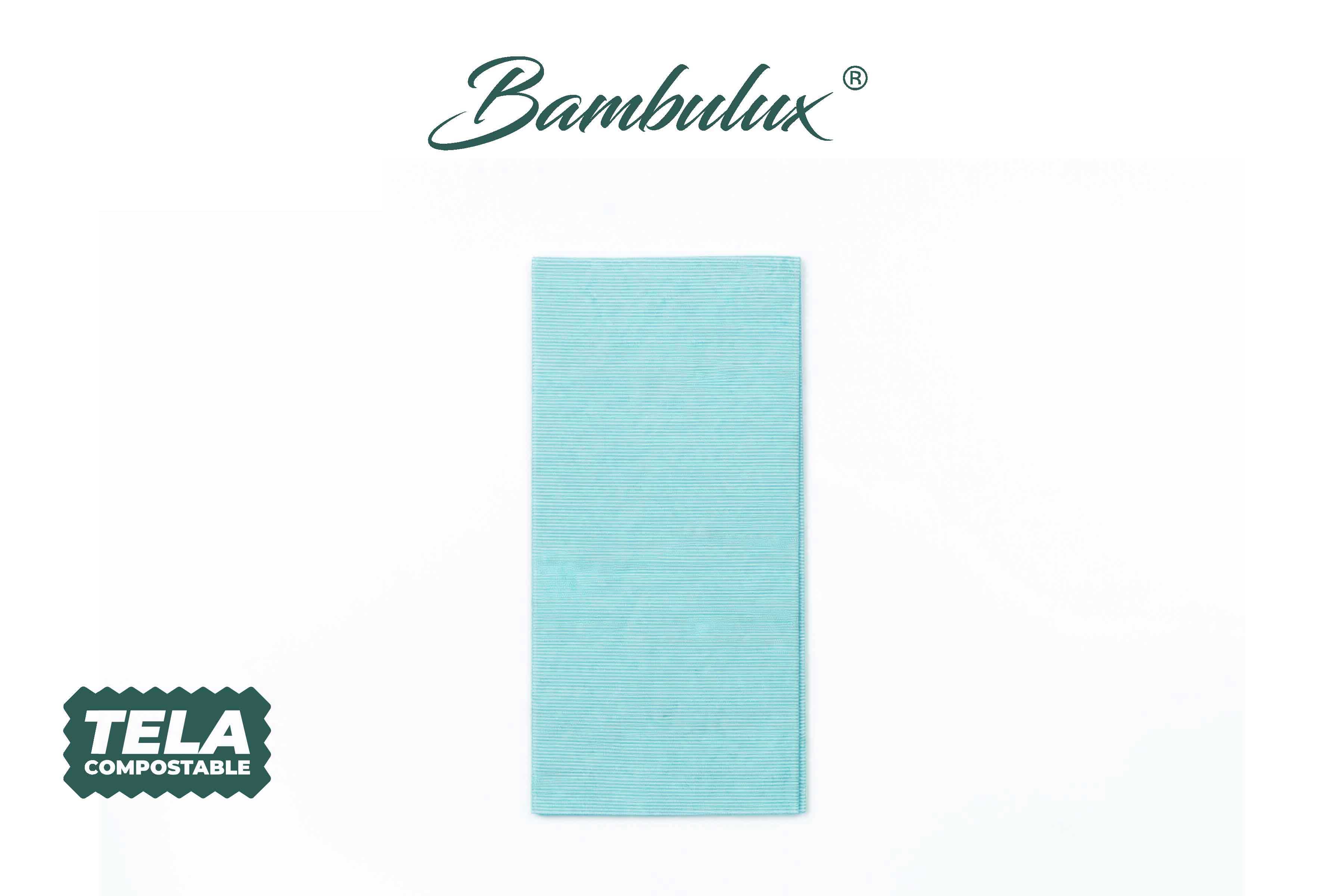 Servilletas Bambulux 48x48cm 1/8 L Deco. Capri Agua Marina, 300uds