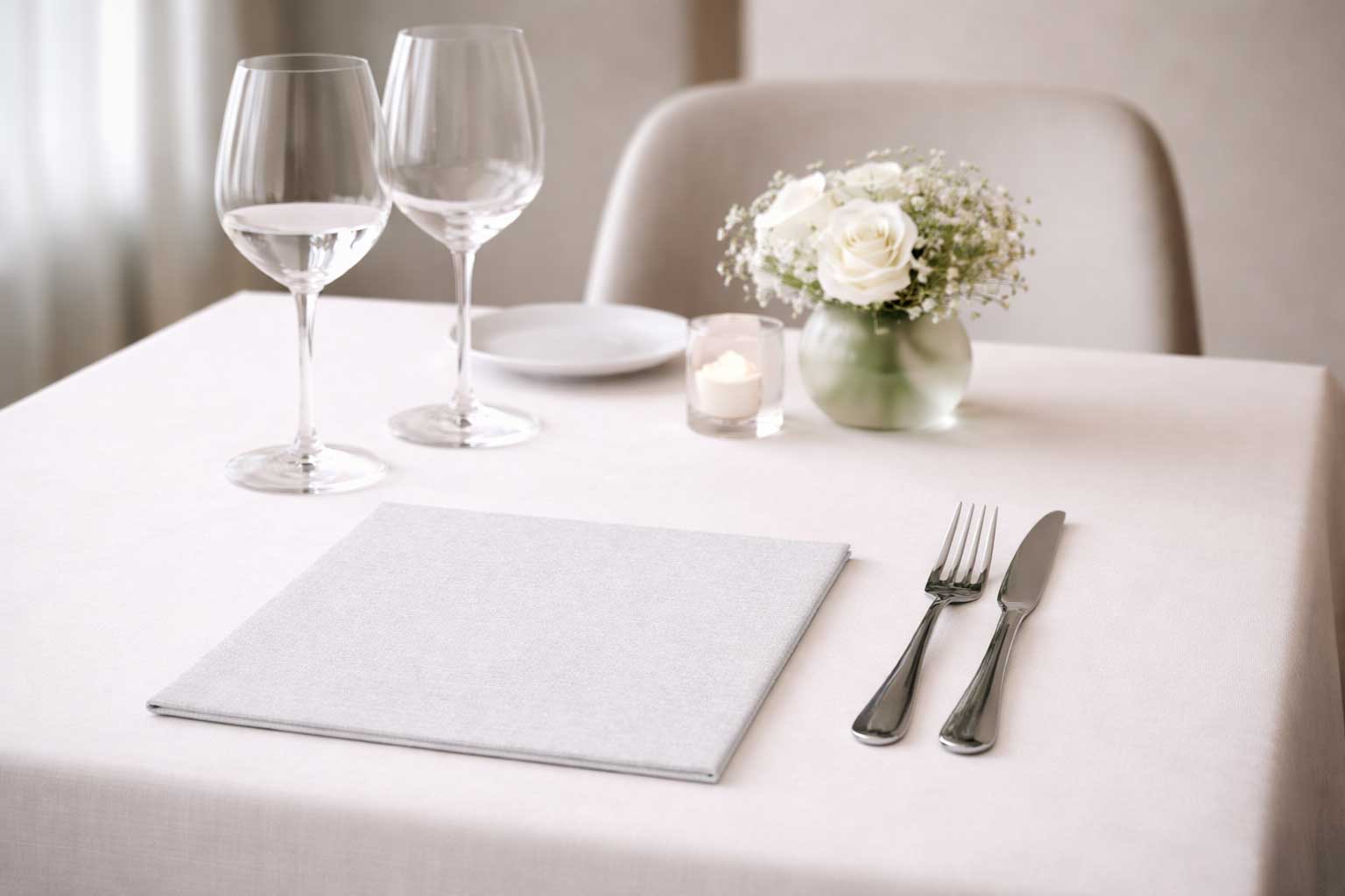Servilletas Bambulux 48x48cm Deco. Capri Gris, 240uds
