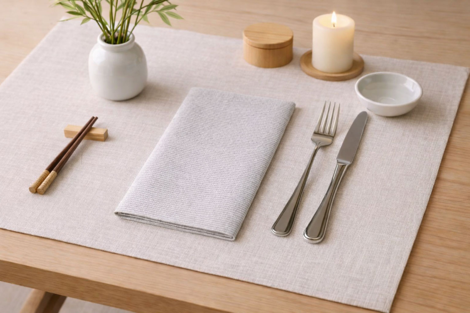 Servilletas Bambulux 48x48cm 1/8 L Deco. Capri Gris, 300uds