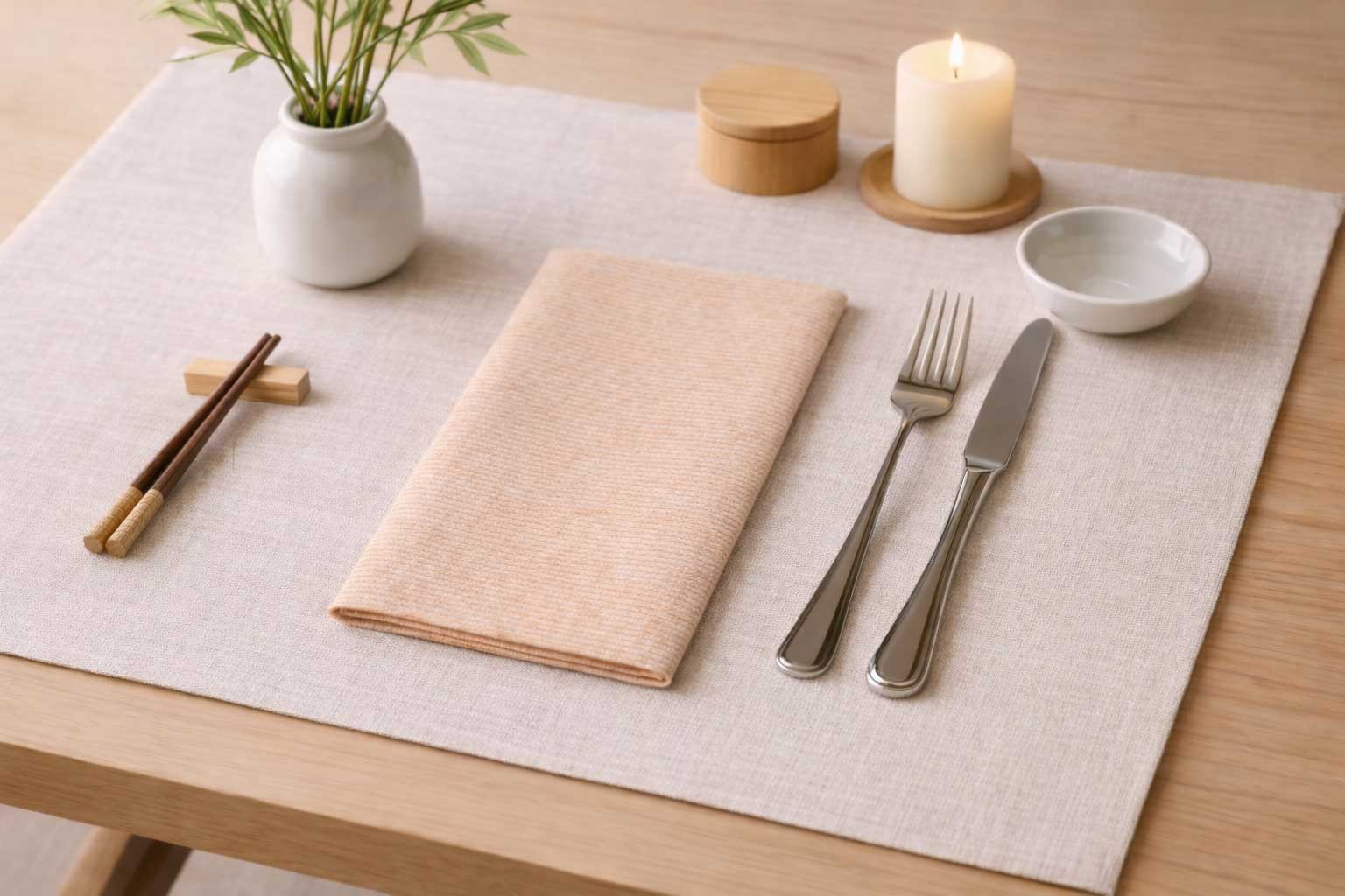 Servilletas Bambulux 48x48cm 1/8 L Deco. Capri Melocotón, 300uds