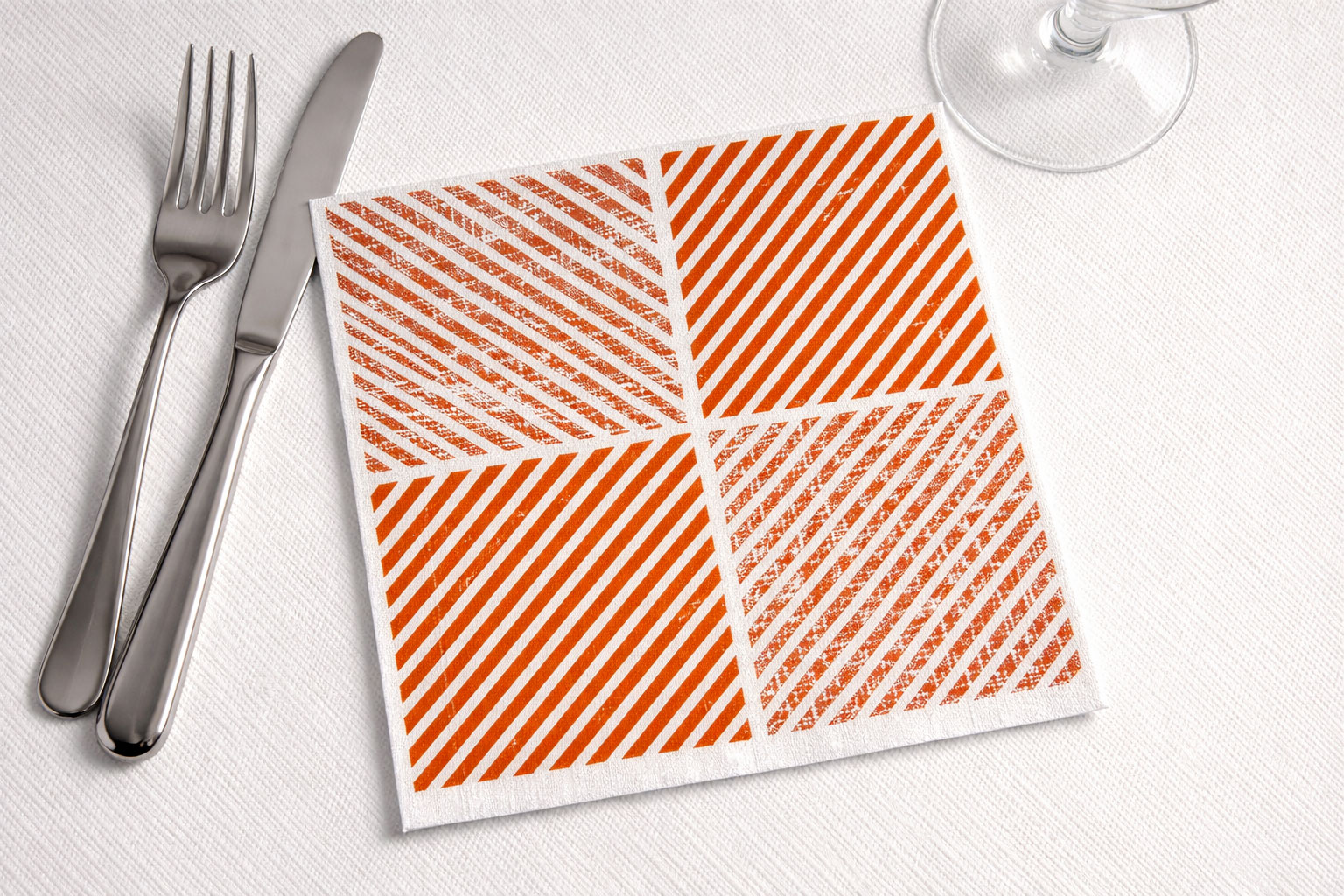 Servilletas Bambulux 48x48cm Deco. Diagonal Terra, 240uds