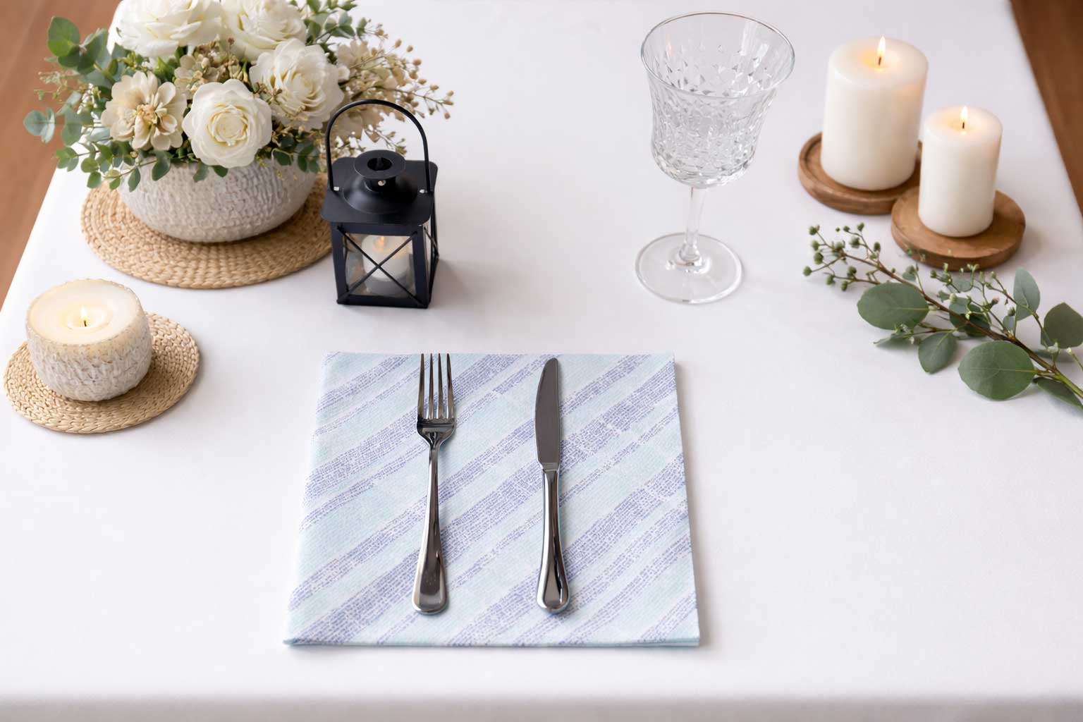 Servilletas Bambulux 48x48cm Deco. Marea Azul, 240uds