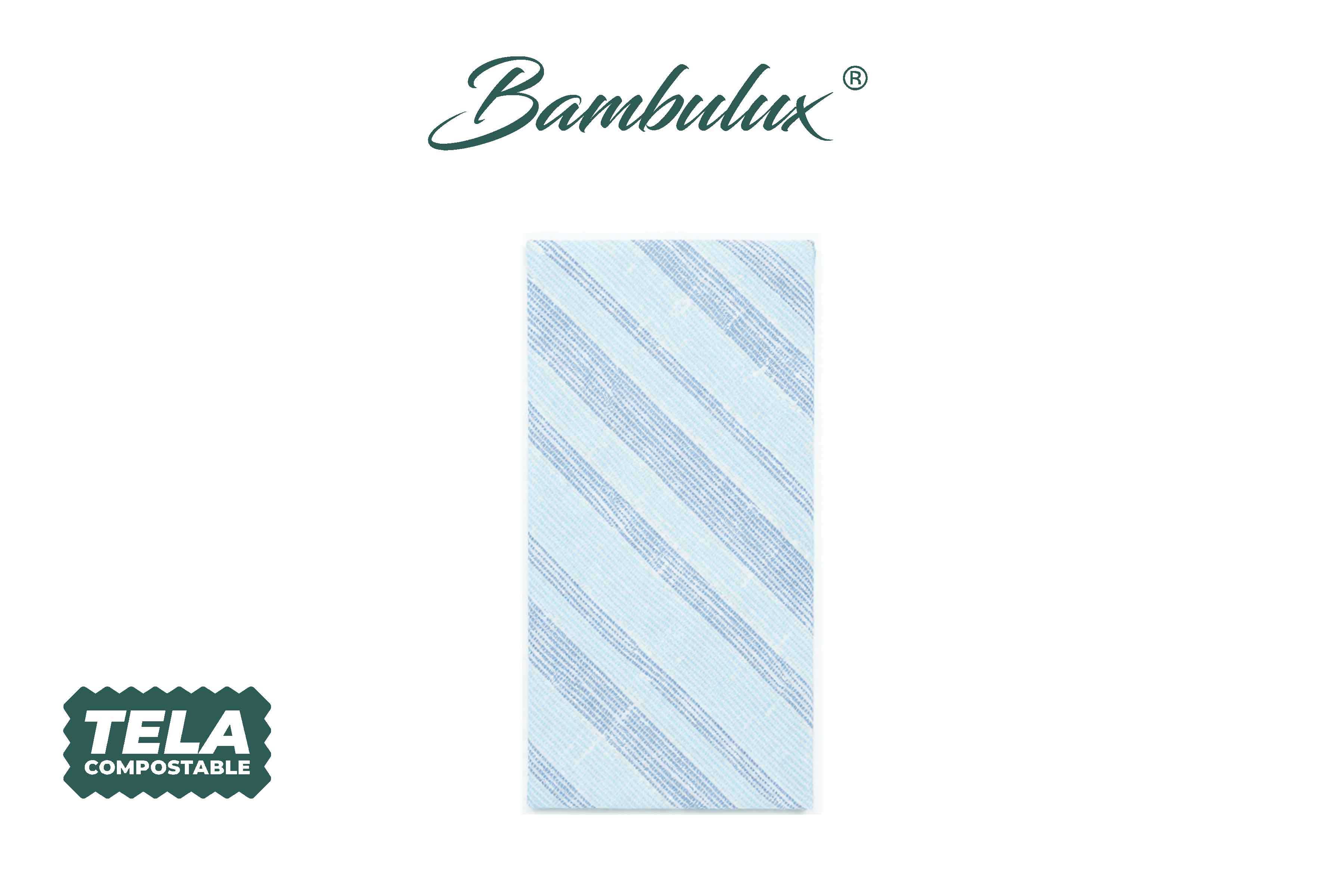 Servilletas Bambulux 48x48cm 1/8 Deco. Marea Azul, 300uds