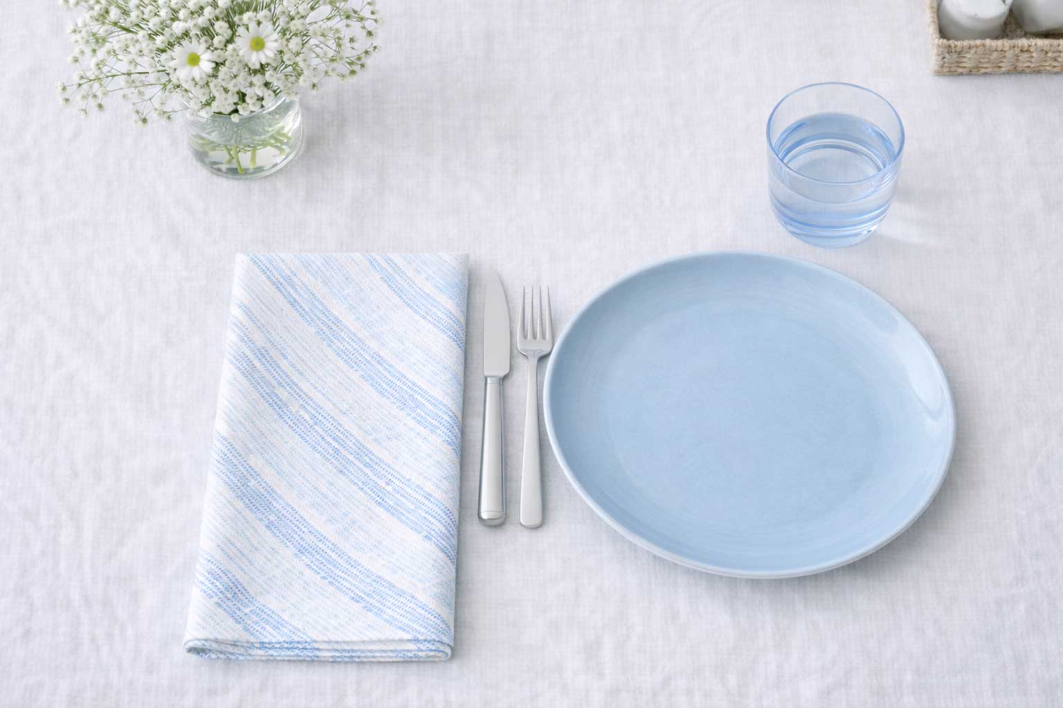Servilletas Bambulux 48x48cm 1/8 Deco. Marea Azul, 300uds