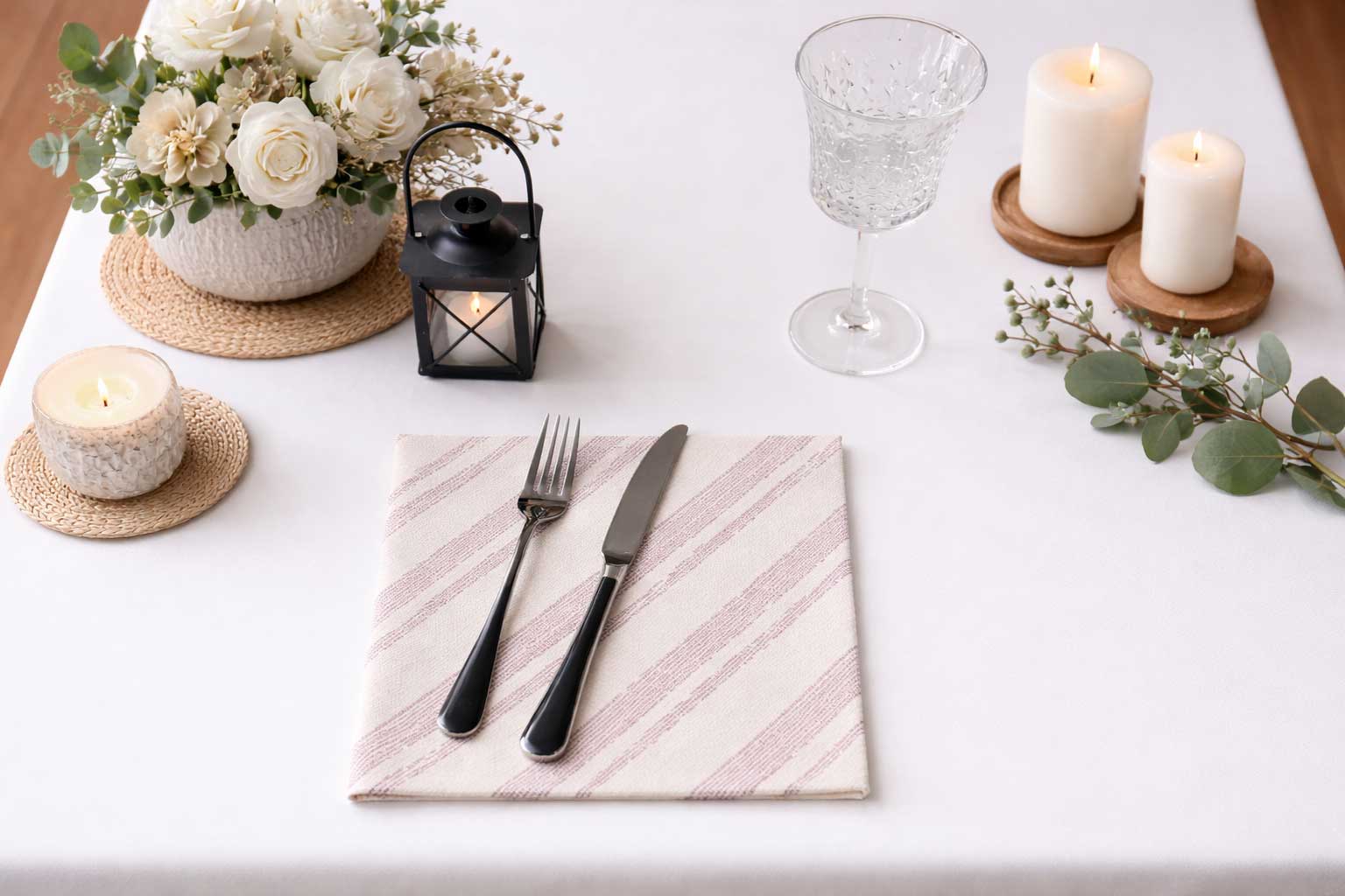 Servilletas Bambulux 48x48cm Deco. Marea Burdeos, 240uds