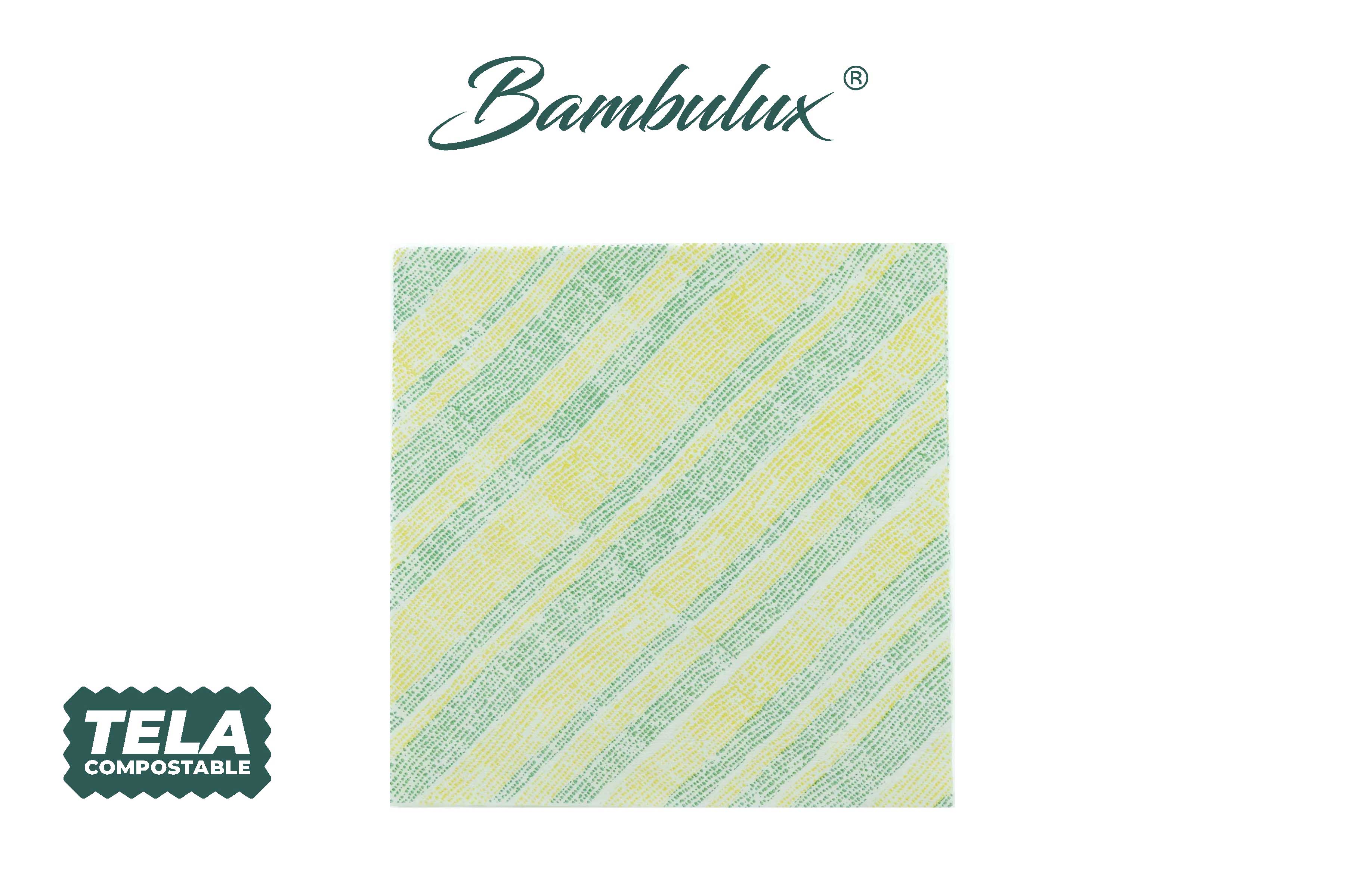 Servilletas Bambulux 48x48cm Deco. Marea Verde, 240uds
