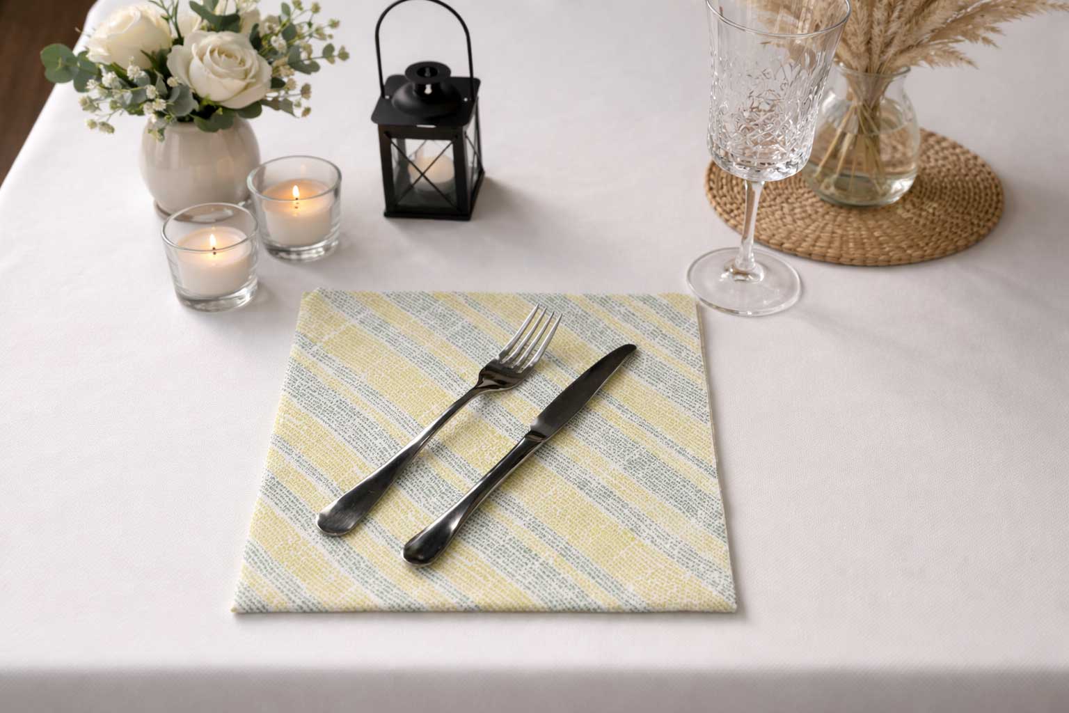 Servilletas Bambulux 48x48cm Deco. Marea Verde, 240uds