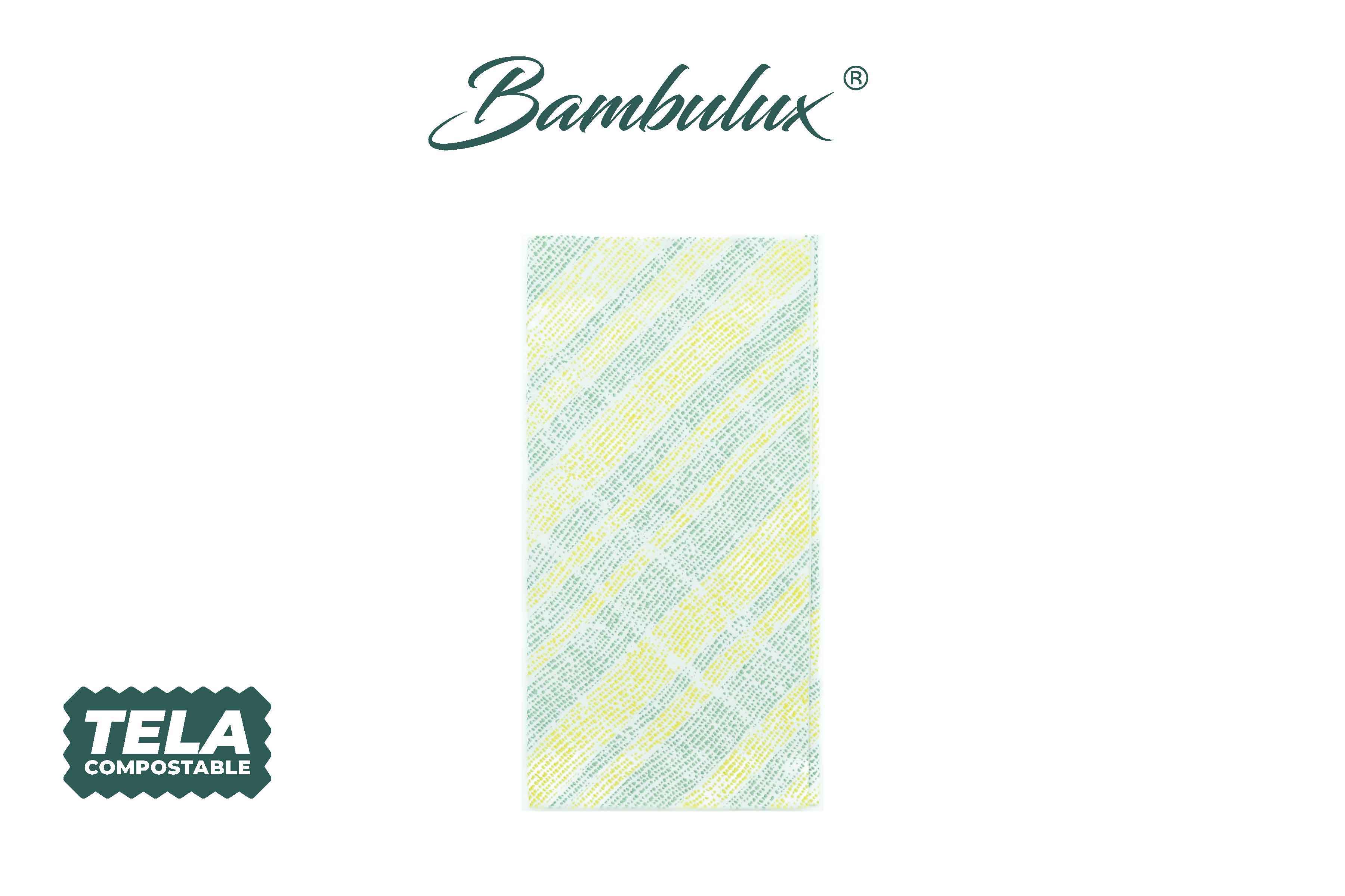 Servilletas Bambulux 48x48cm 1/8 L Deco. Marea Verde, 300uds