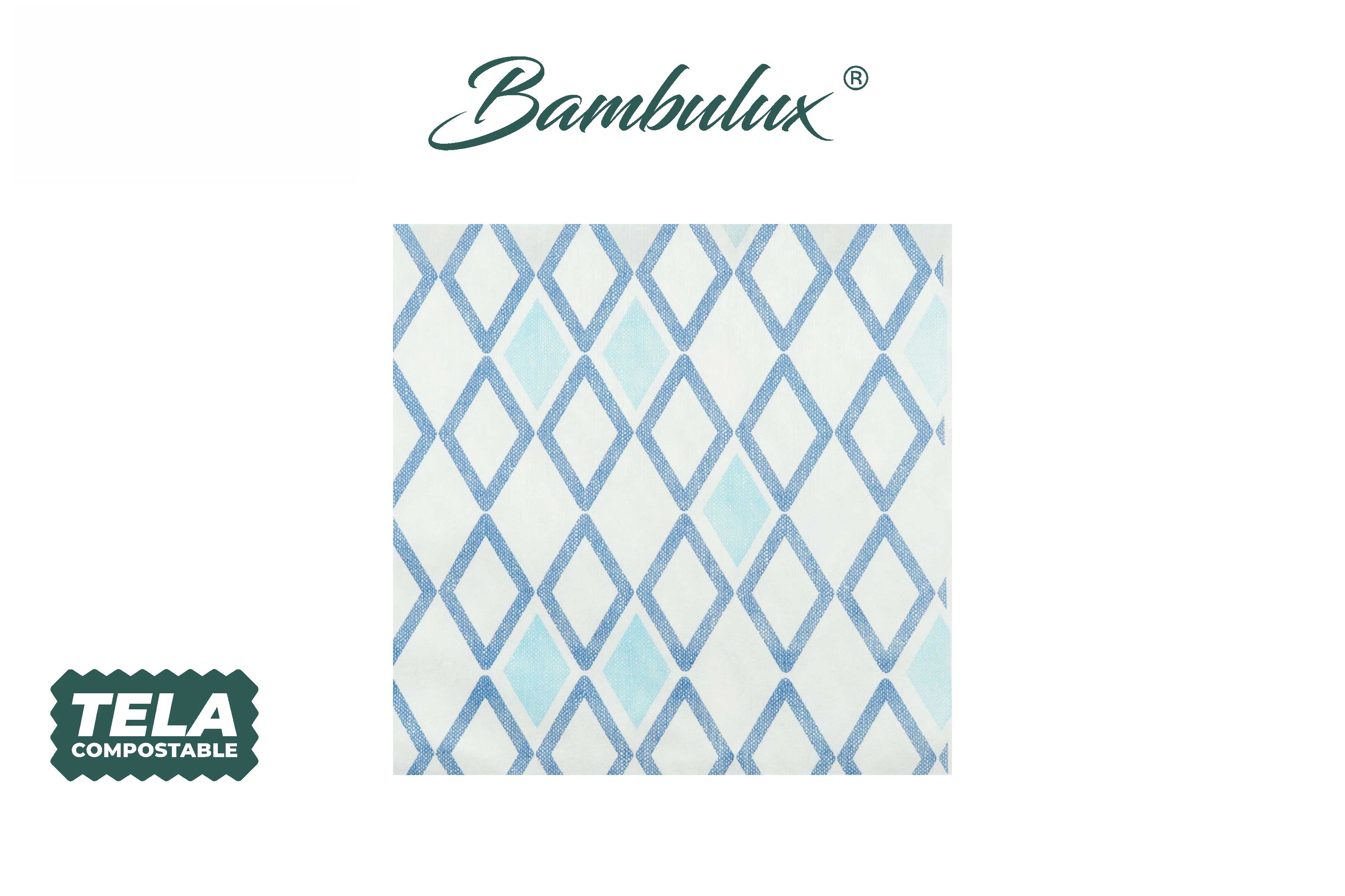 Servilletas Bambulux 48x48cm Deco. Tresmall Azul, 240uds