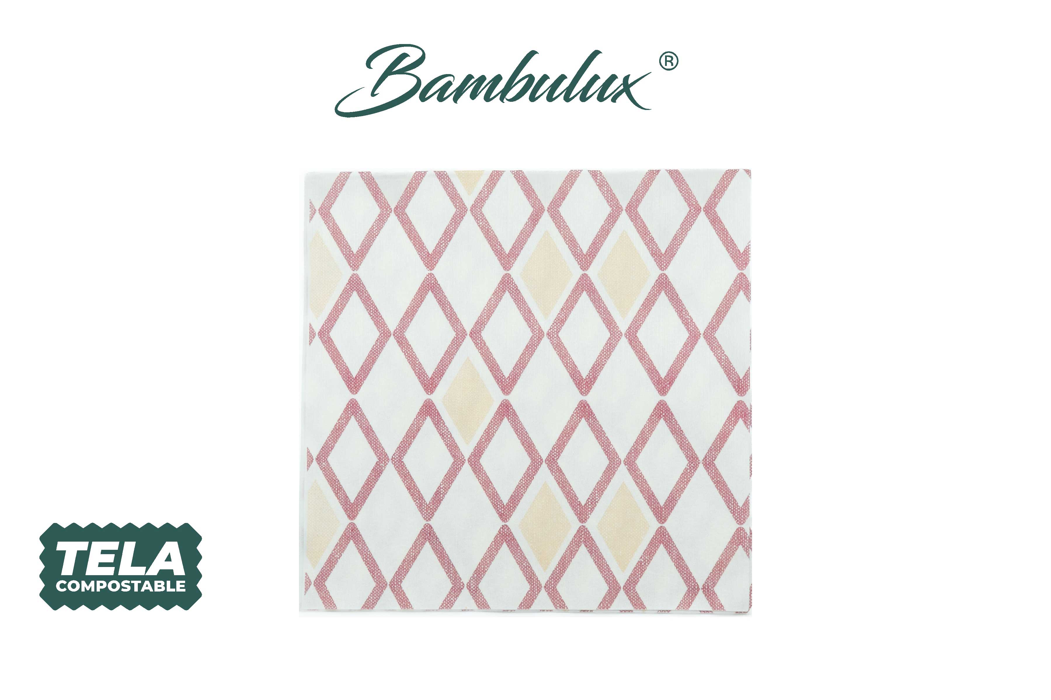 Servilletas Bambulux 48x48cm Deco. Tresmall Burdeos, 240uds