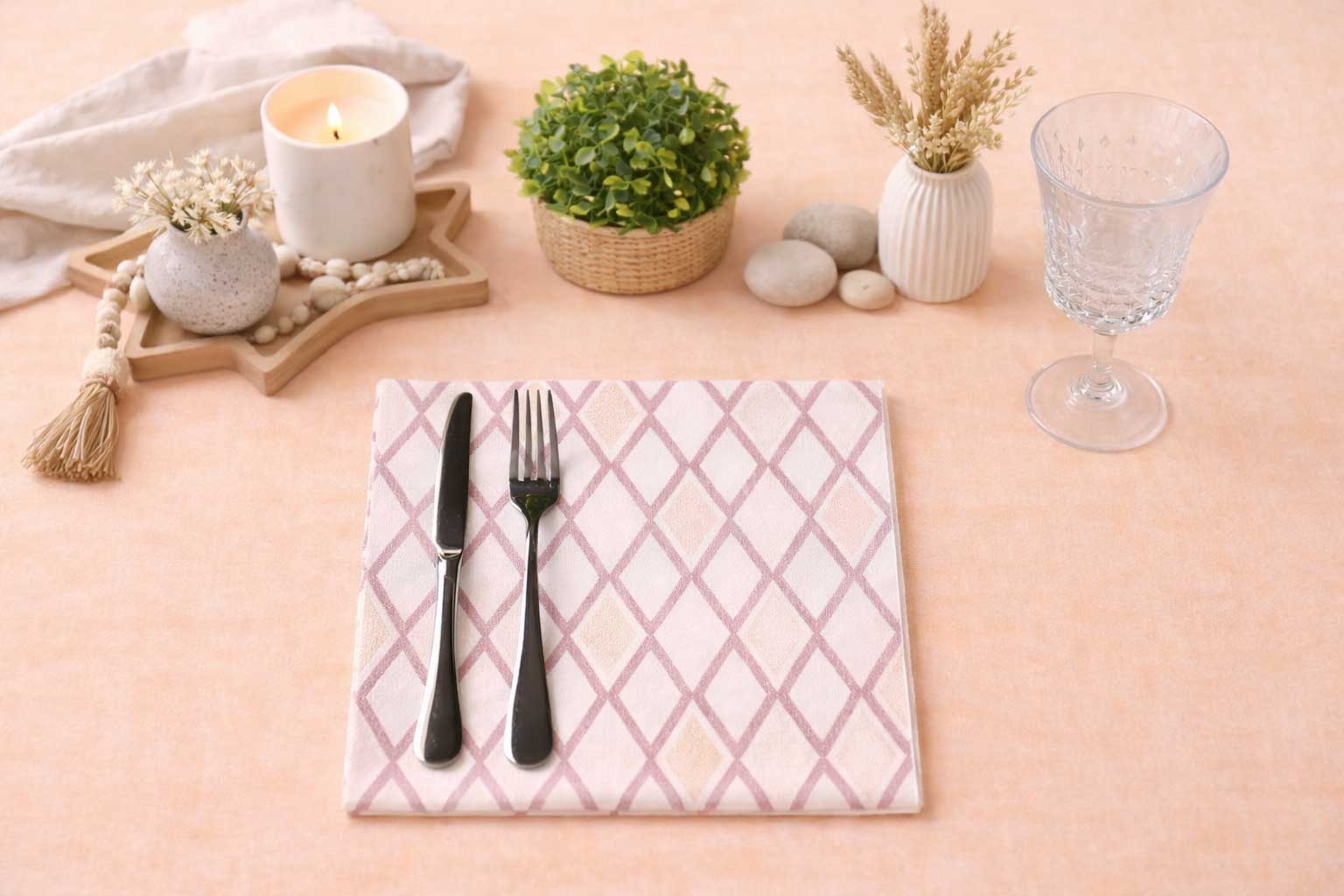 Servilletas Bambulux 48x48cm Deco. Tresmall Burdeos, 240uds