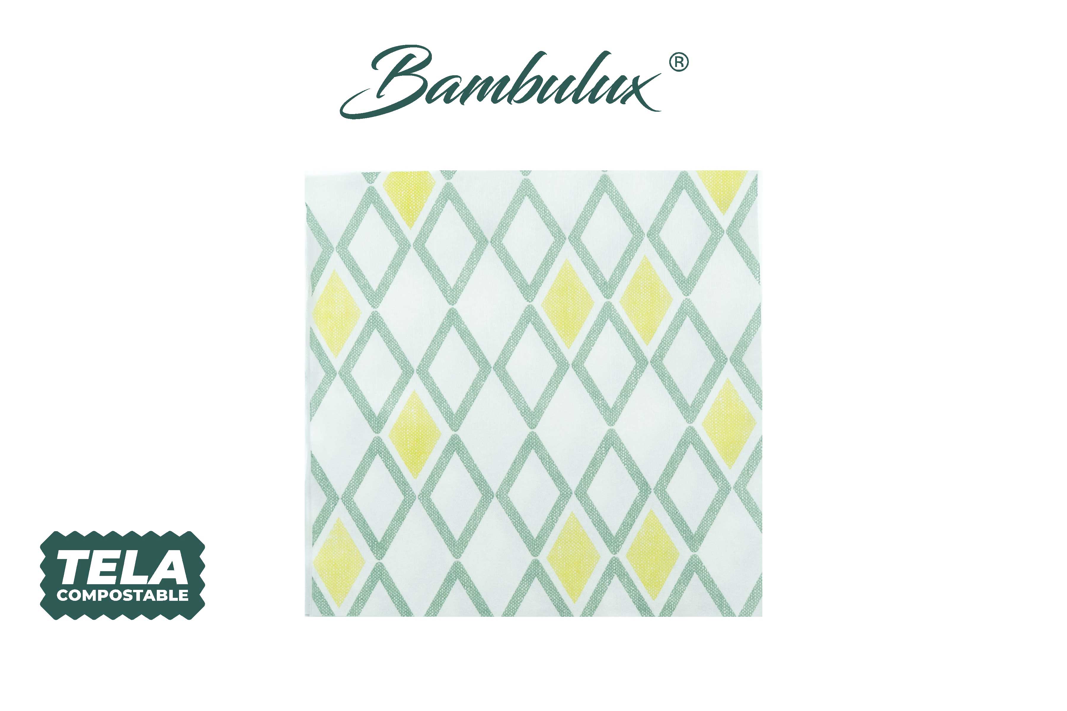 Servilletas Bambulux 48x48cm Deco. Tresmall Verde, 240uds