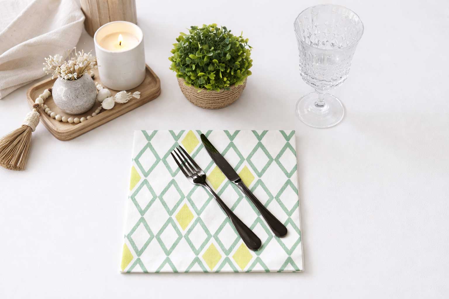 Servilletas Bambulux 48x48cm Deco. Tresmall Verde, 240uds