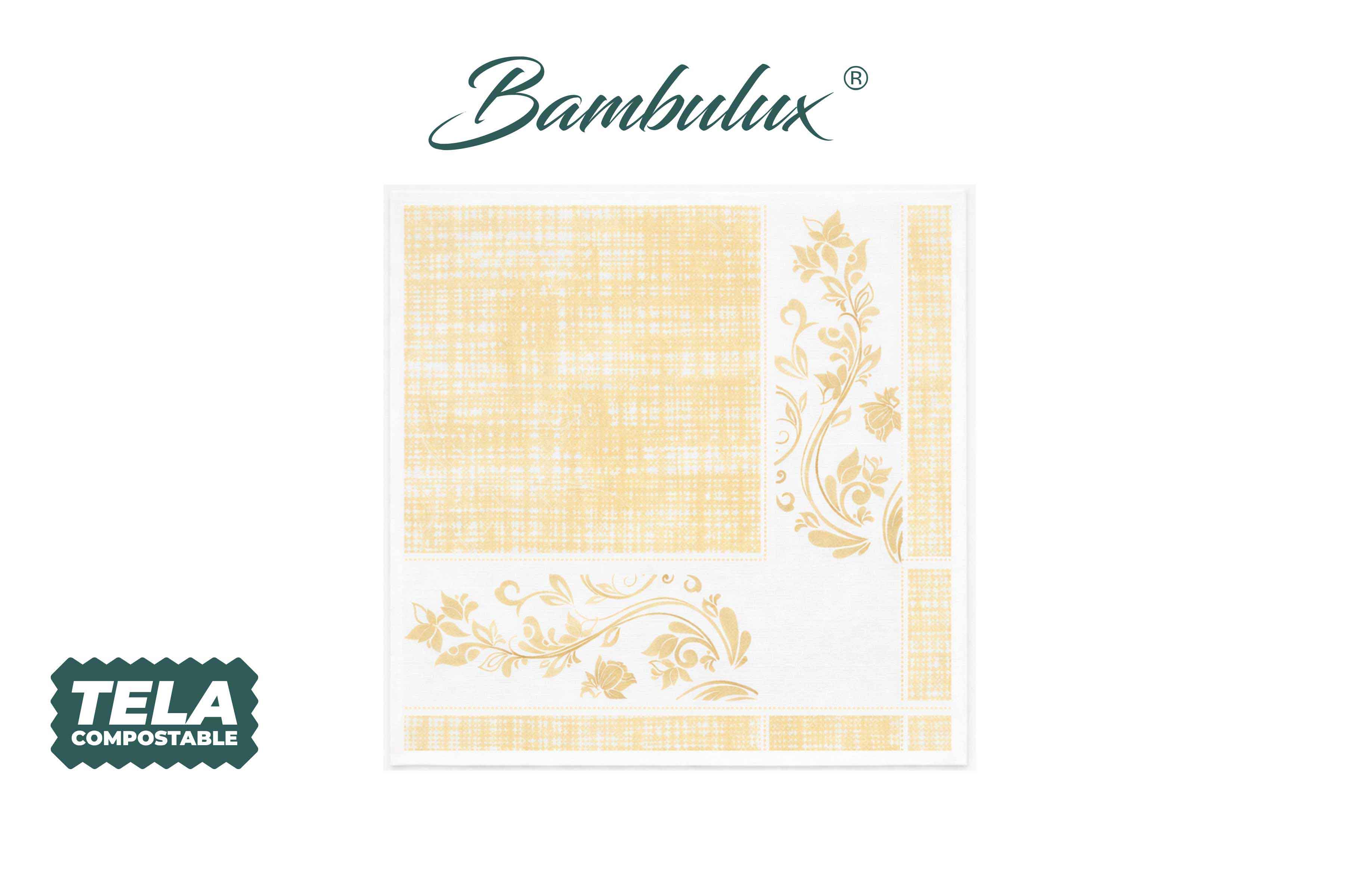 Servilletas Bambulux 48x48cm Deco. Venecia Melocotón, 240uds
