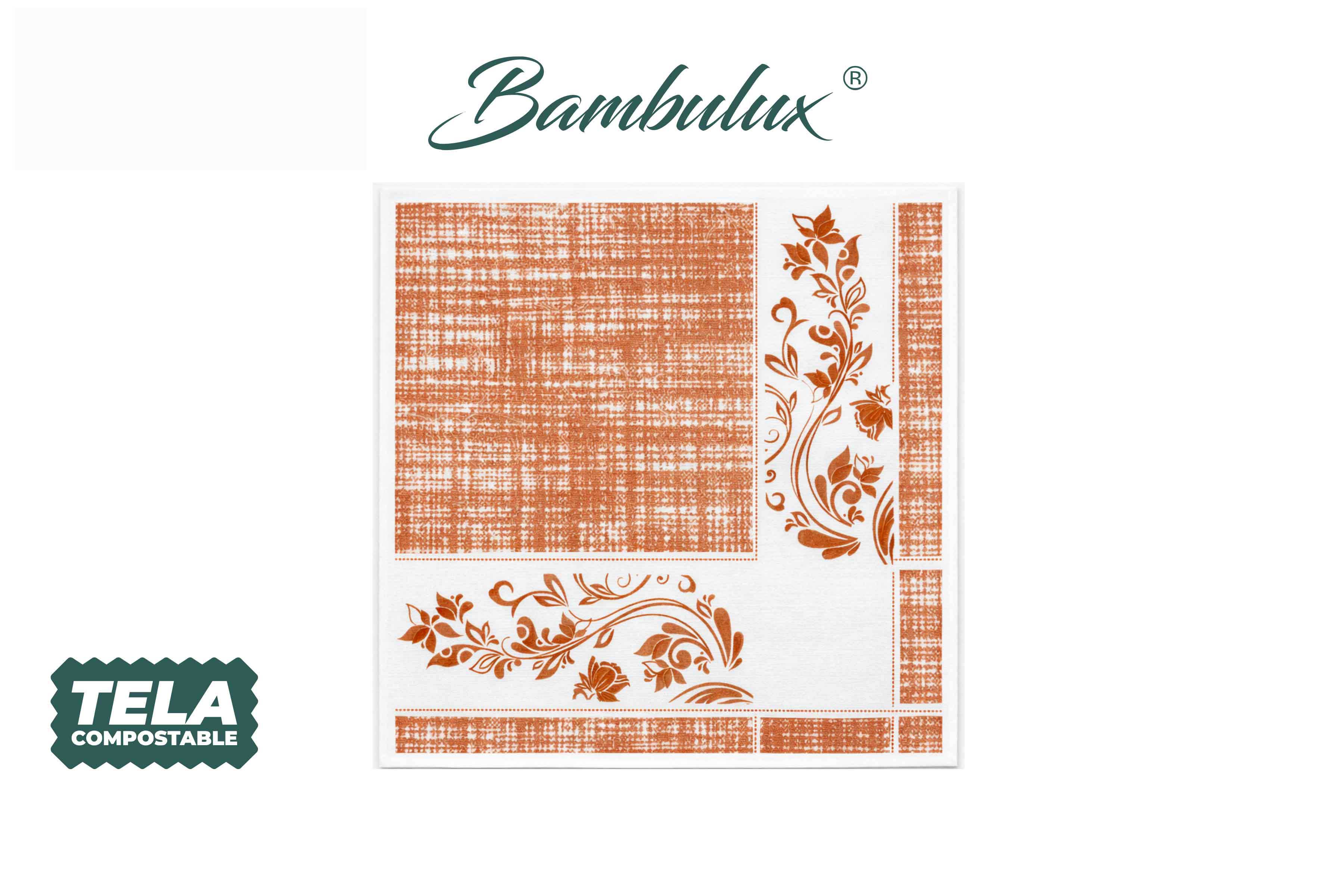 Servilletas Bambulux 48x48cm Deco. Venecia Terra, 240uds