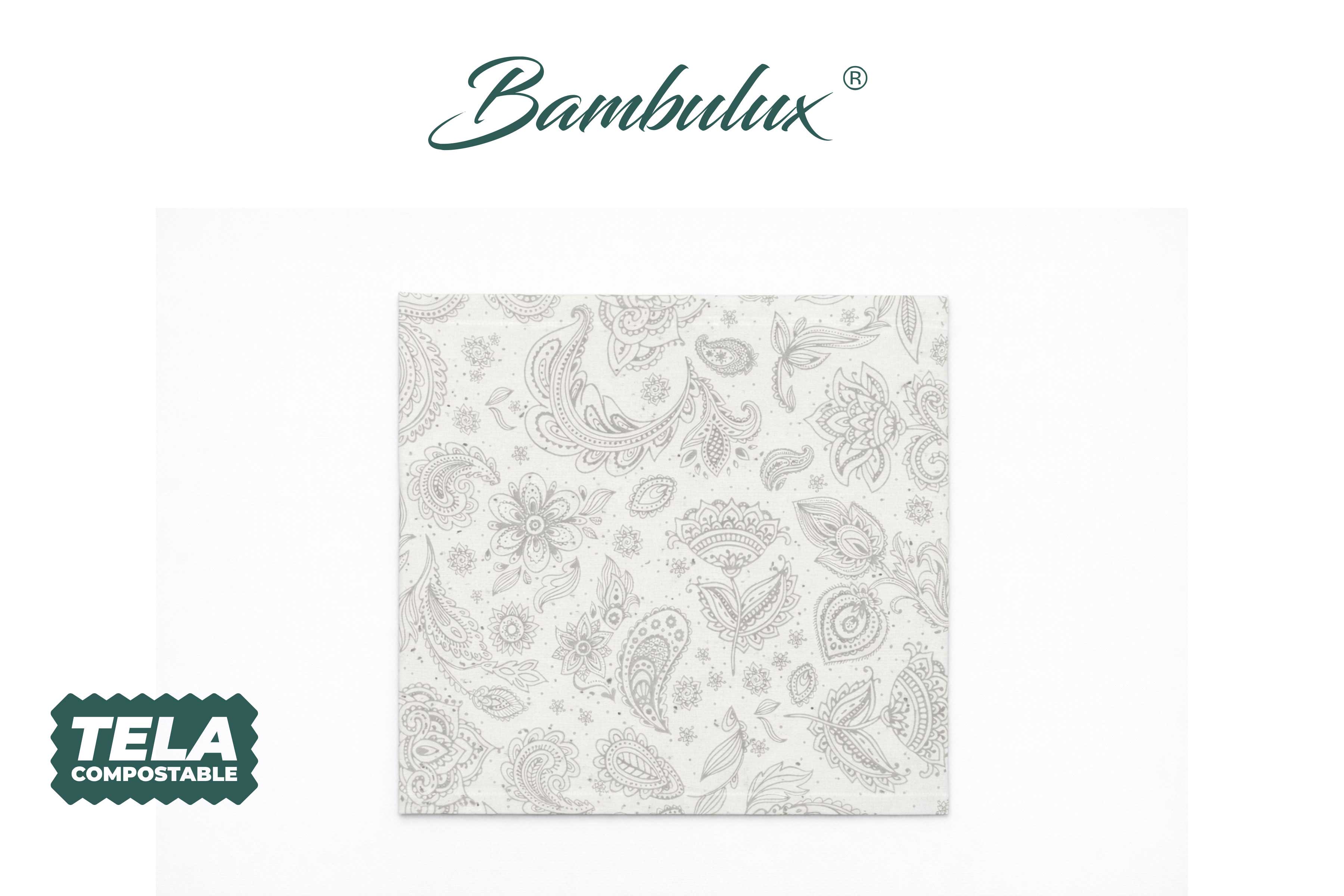 Servilletas Bambulux 48x48cm Deco. Yakarta Gris, 240uds