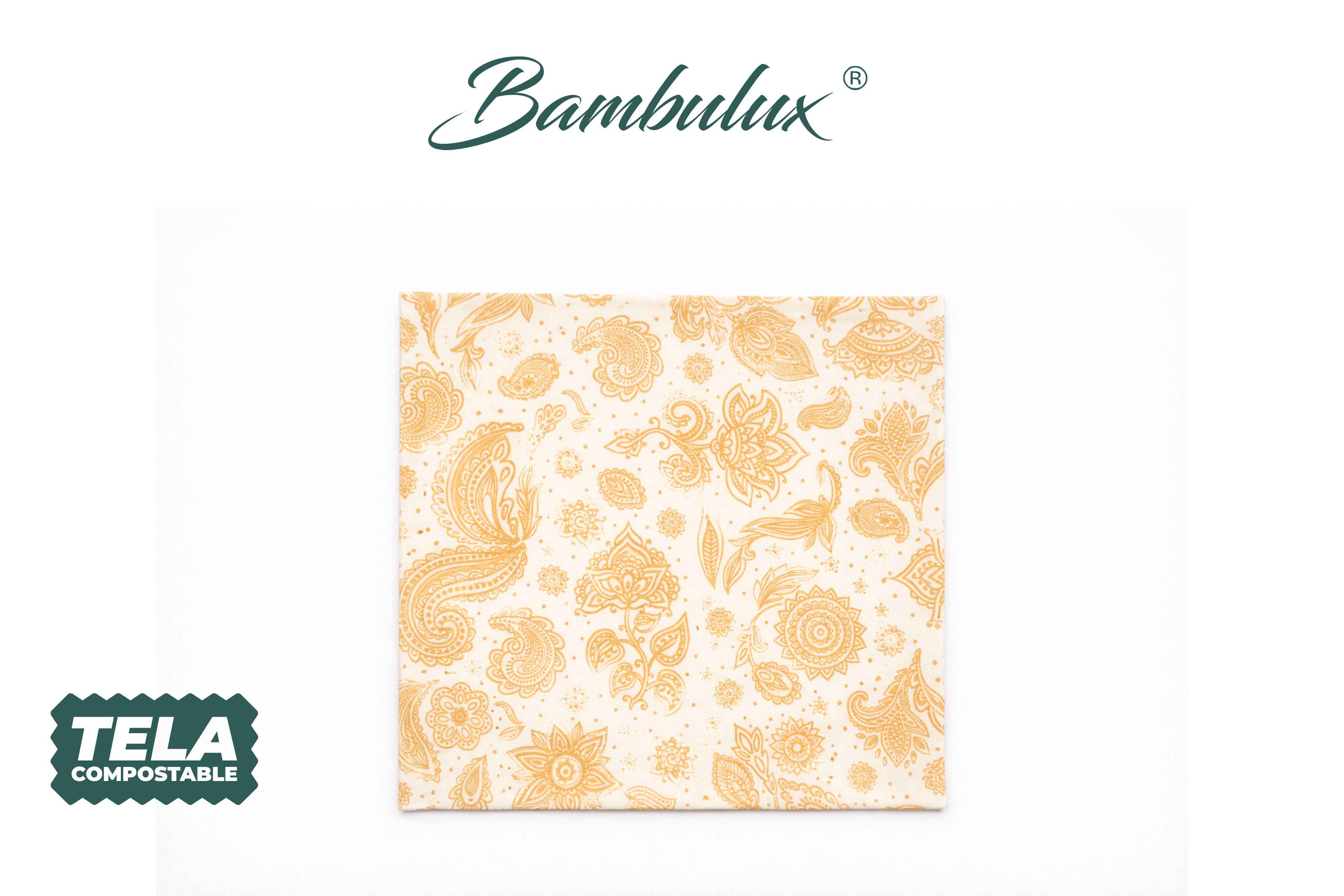 Servilletas Bambulux 48x48cm Deco. Yakarta Melocotón, 240uds