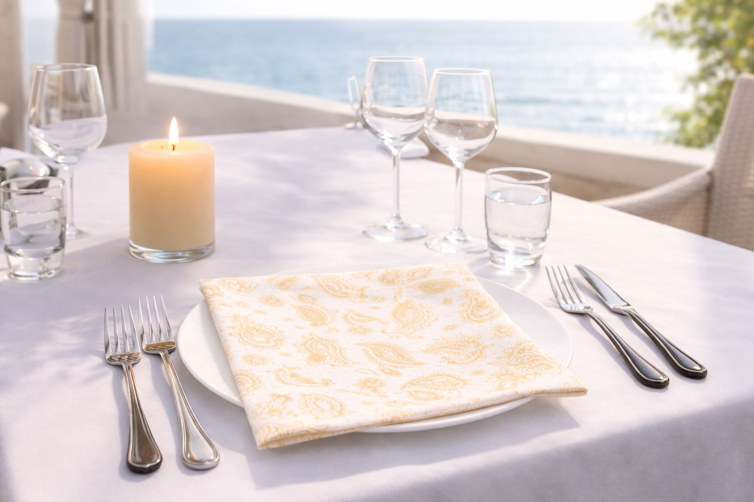 Servilletas Bambulux 48x48cm Deco. Yakarta Melocotón, 240uds