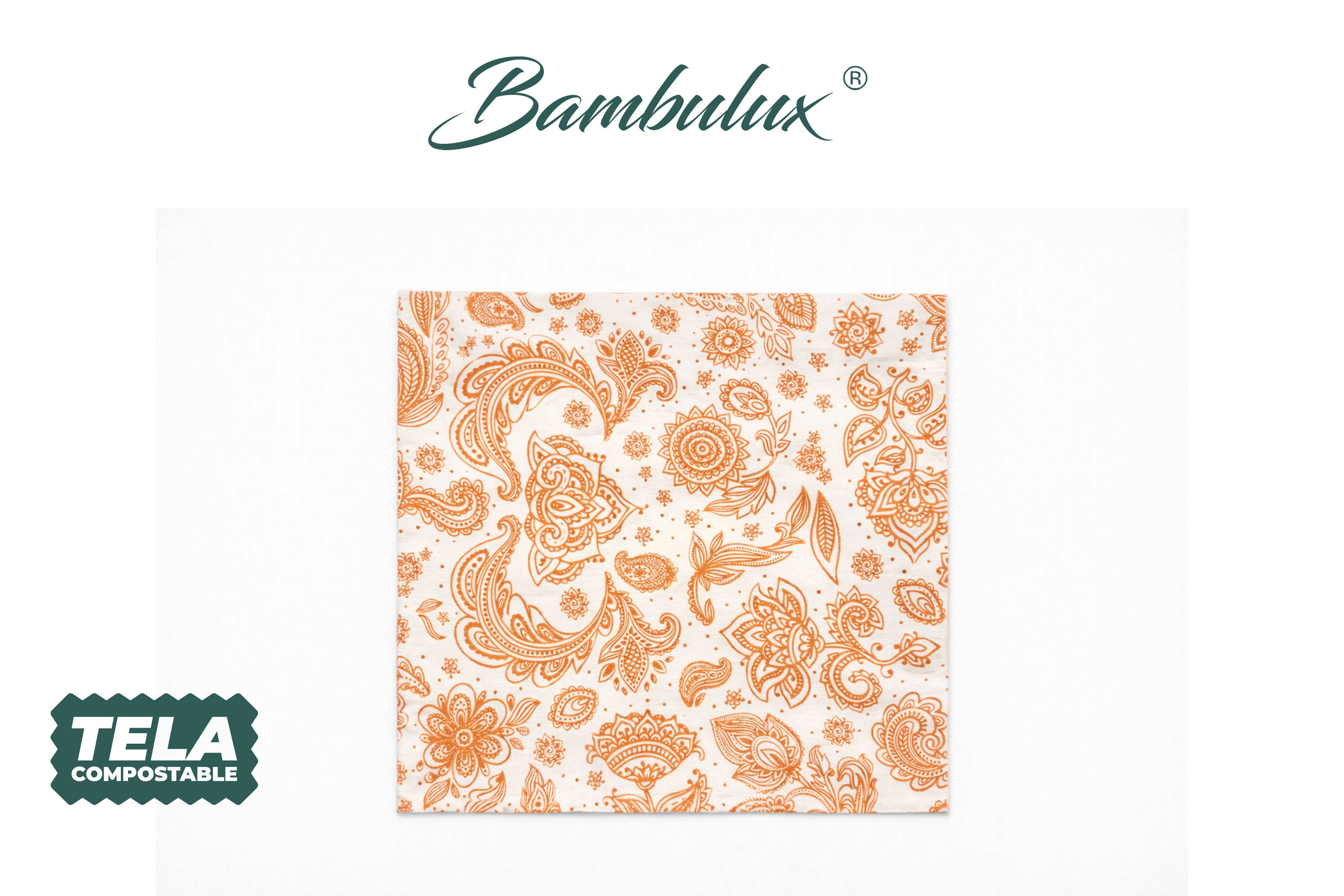 Servilletas Bambulux 48x48cm Deco. Yakarta Terra, 240uds
